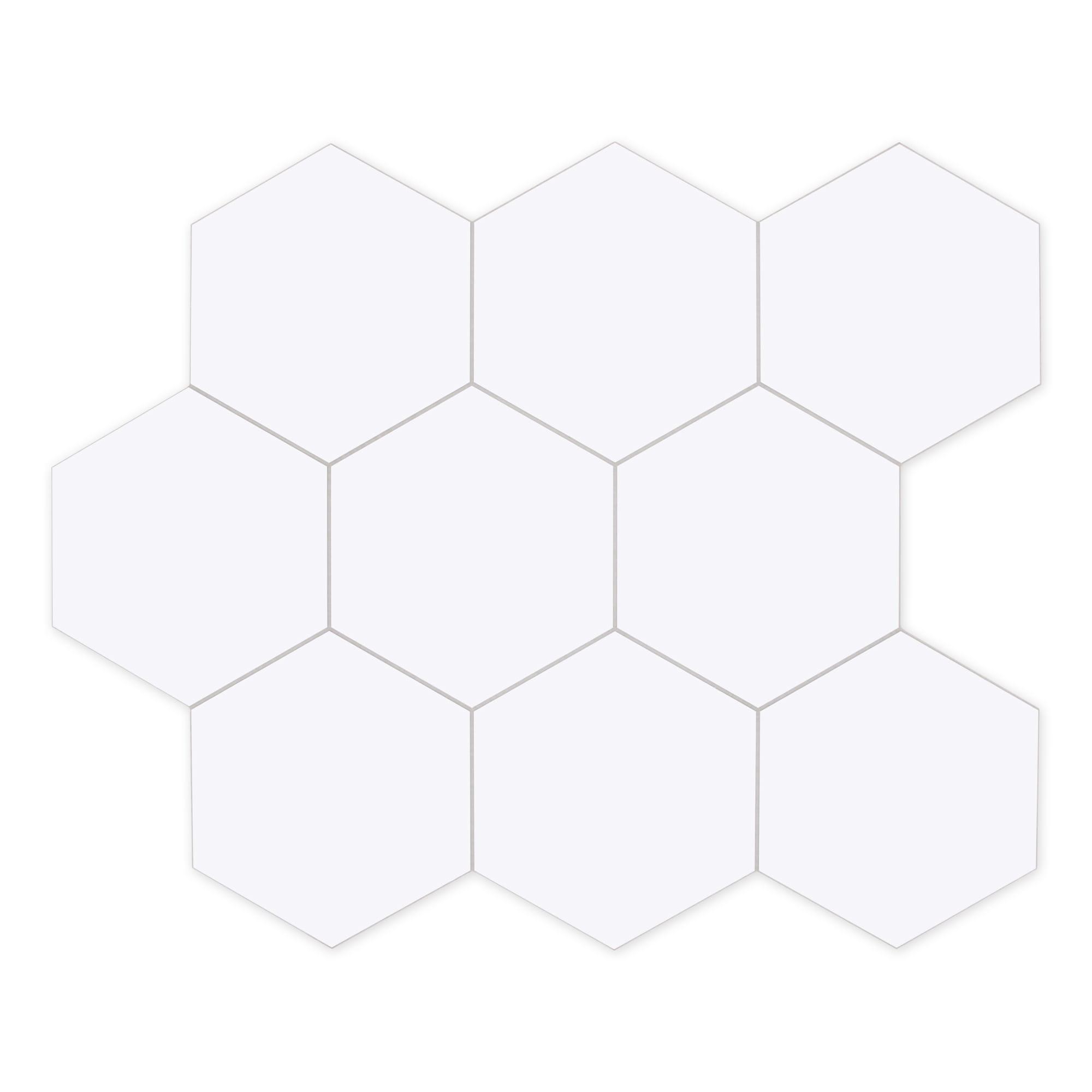 10.1'' W x 11.6'' L Hexagon Stone Composite Peel and Stick Mosaic Tile