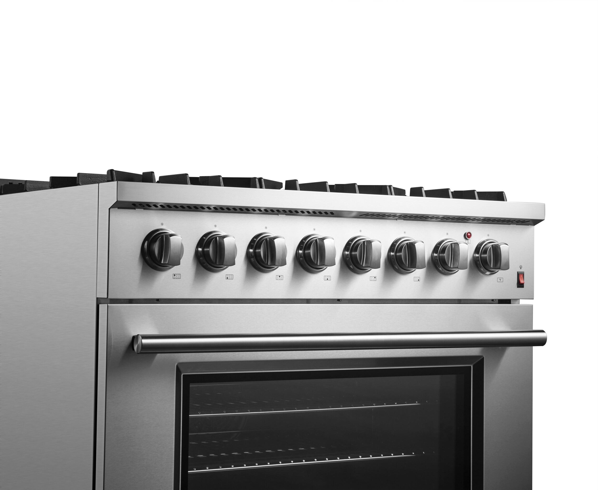 Marco 36-Inch Dual Fuel Range Stainless Steel, 6 Burners, 5.36 cu.ft. True Conve