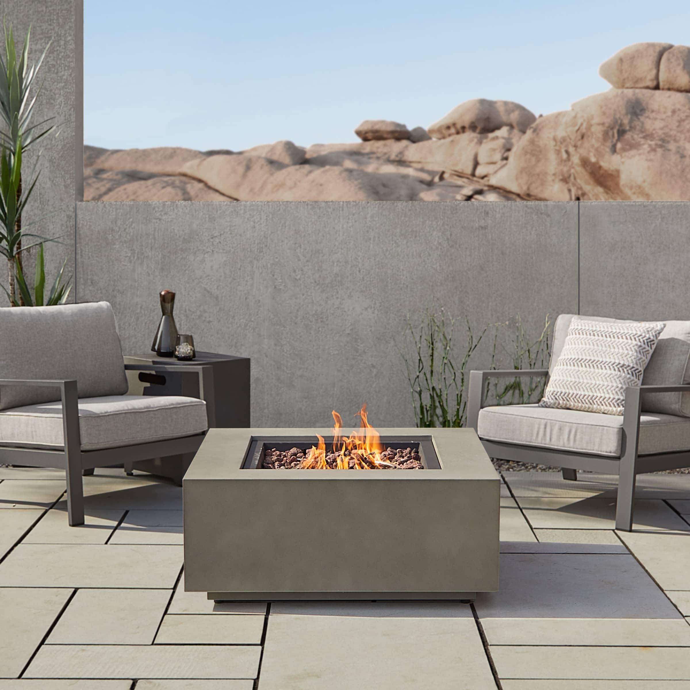 AEGEAN Propane / Natural Gas Outdoor Fire Pit Table