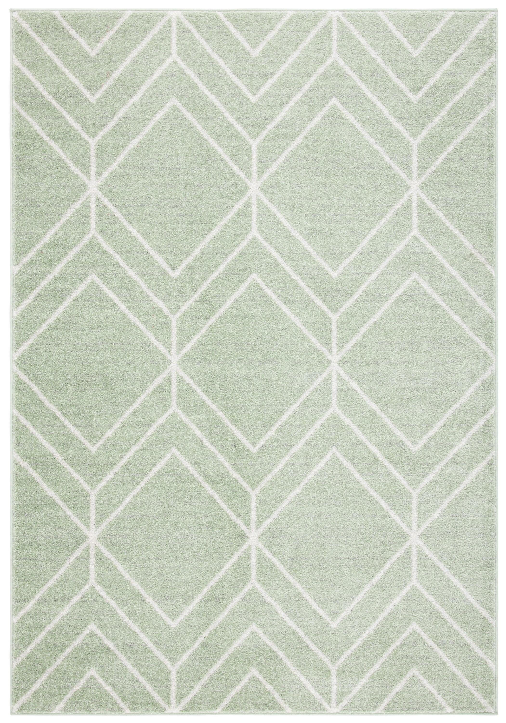 SAFAVIEH Adirondack Caitriona Geometric Area Rug, Sage/Ivory, 9' x 12'