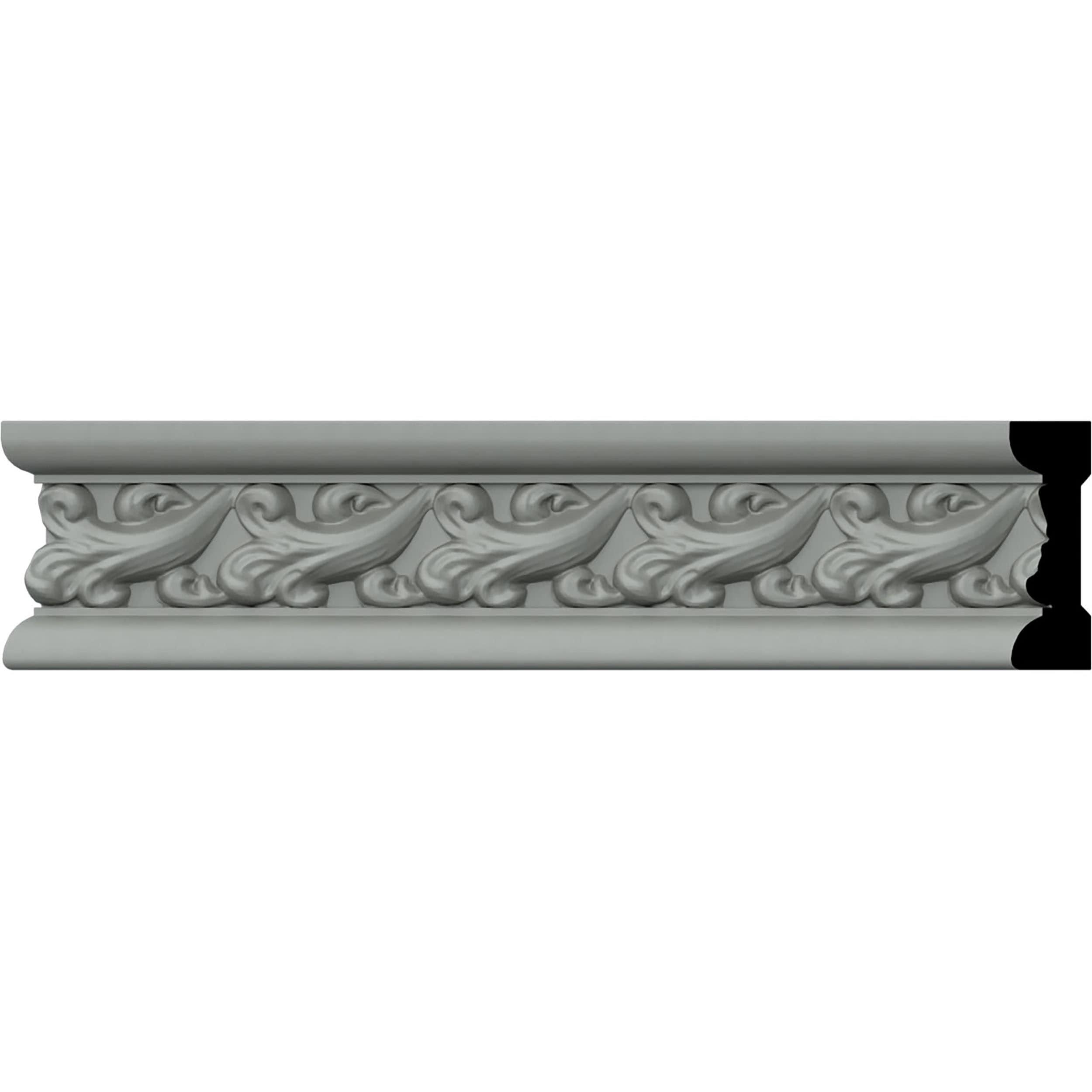 Ekena Millwork 2 1/4"H x 3/4"P x 94 1/2"L, (1 7/8" Repeat), Kinsley Chair Rail (Set of 2)