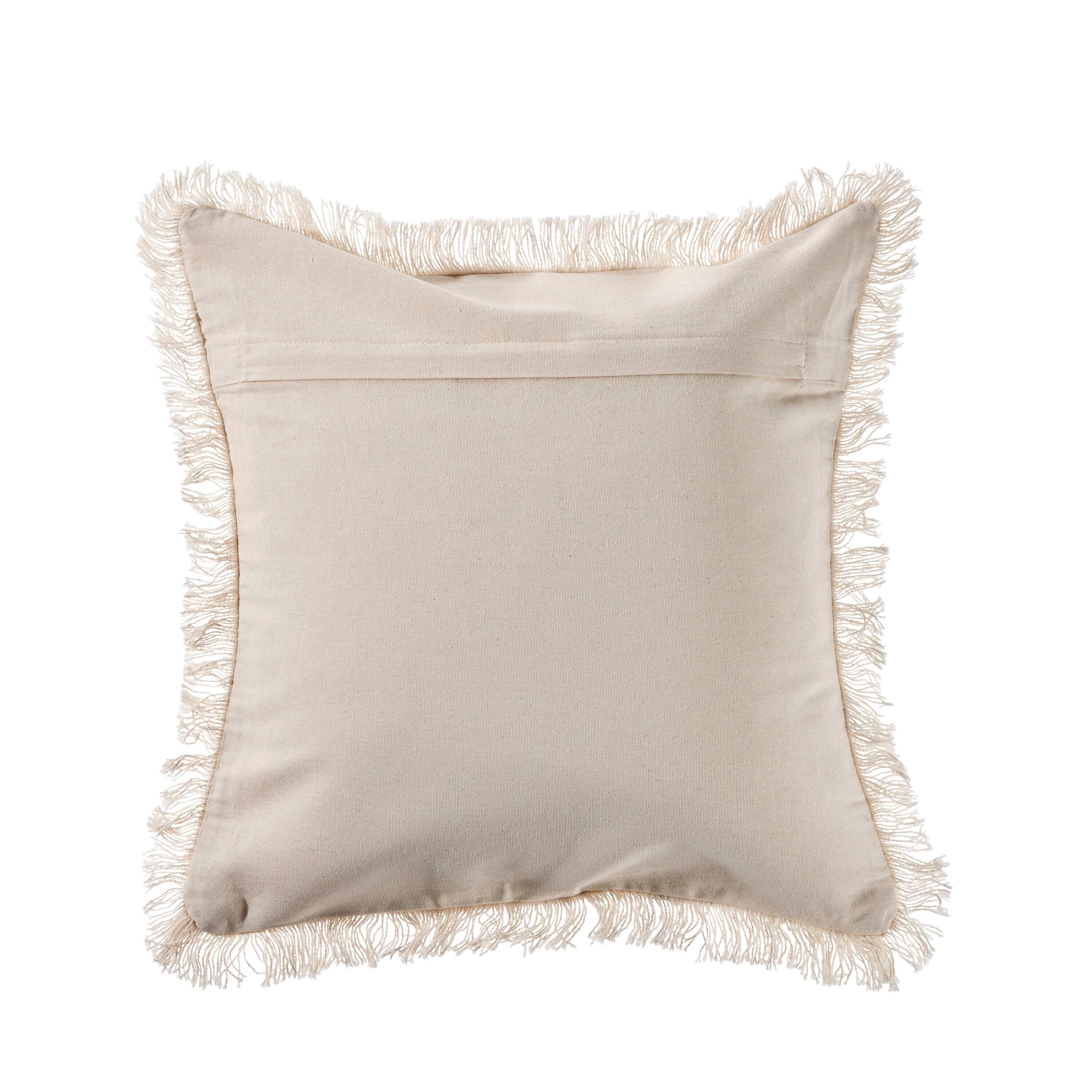 Rajani Home Kellie Fringed Reversible Throw Pillow