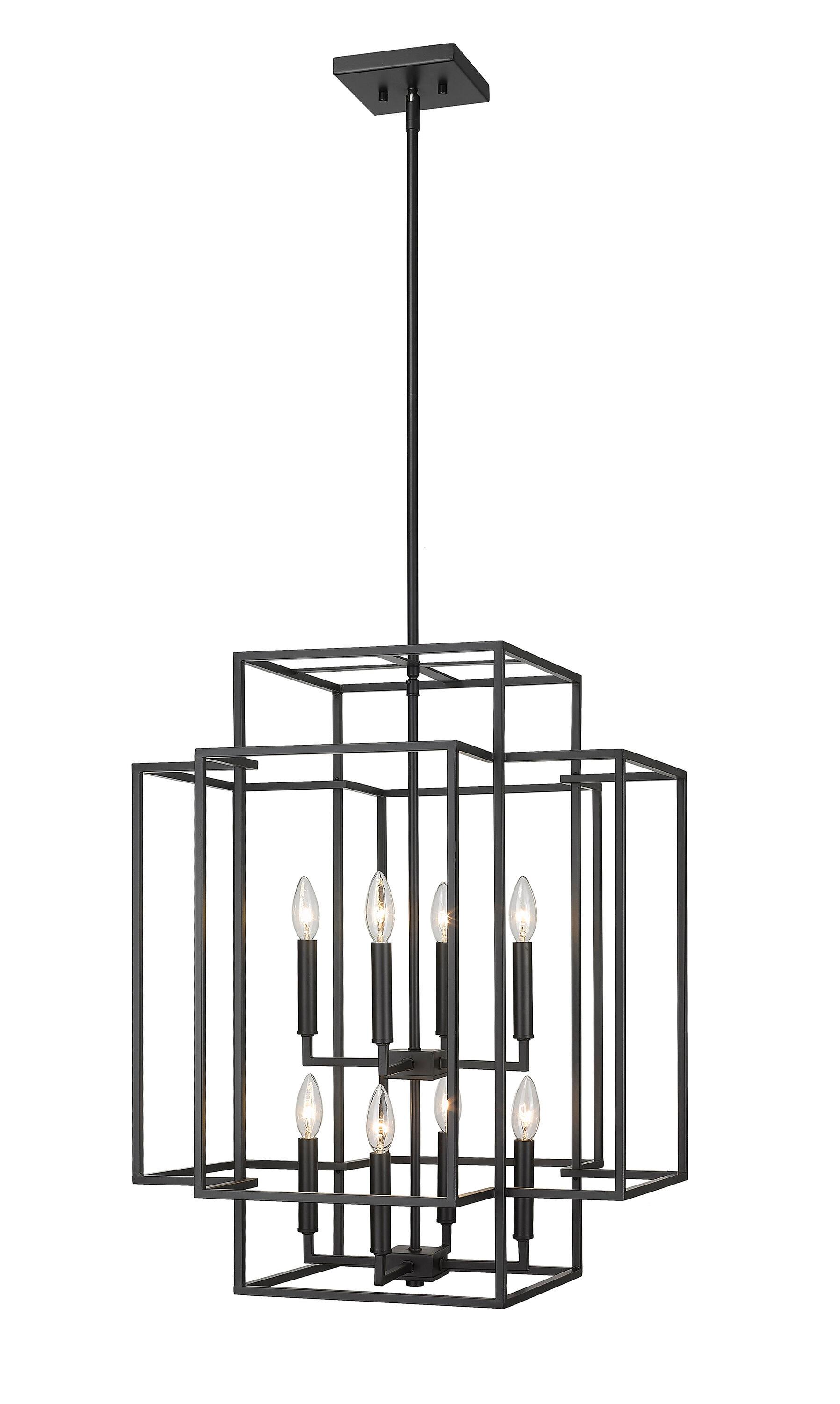 Z-Lite Titania 8 - Light Chandelier in  Matte Black