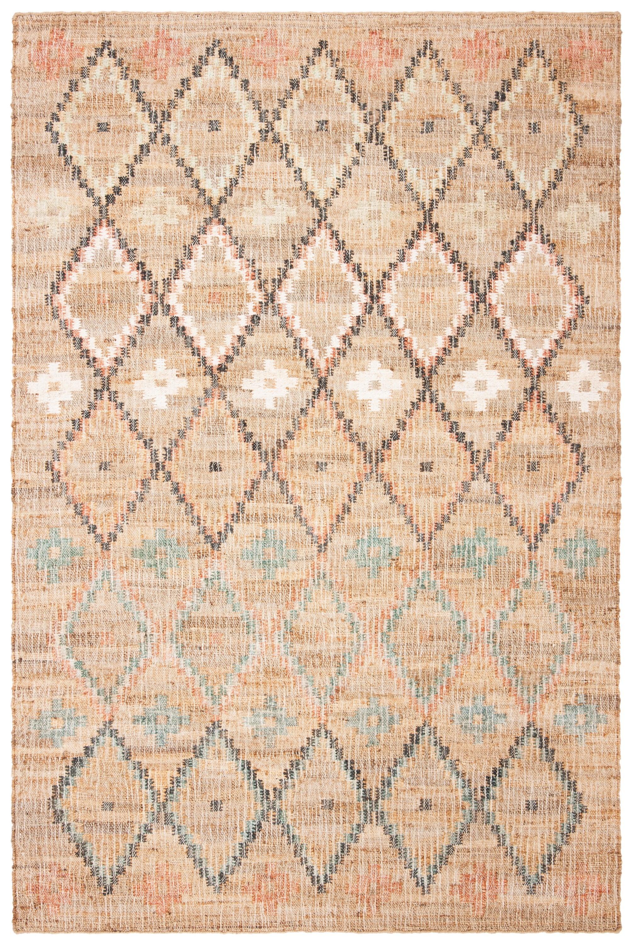 Kilim KLM753 Hand Loomed Area Rug - Natural/Blue - 5'x8' - Safavieh.