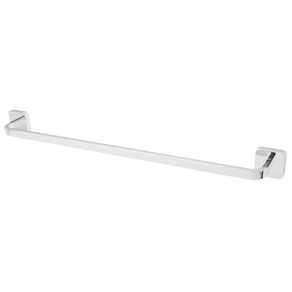 Modern Polished Chrome 24-Inch Brass Towel Bar