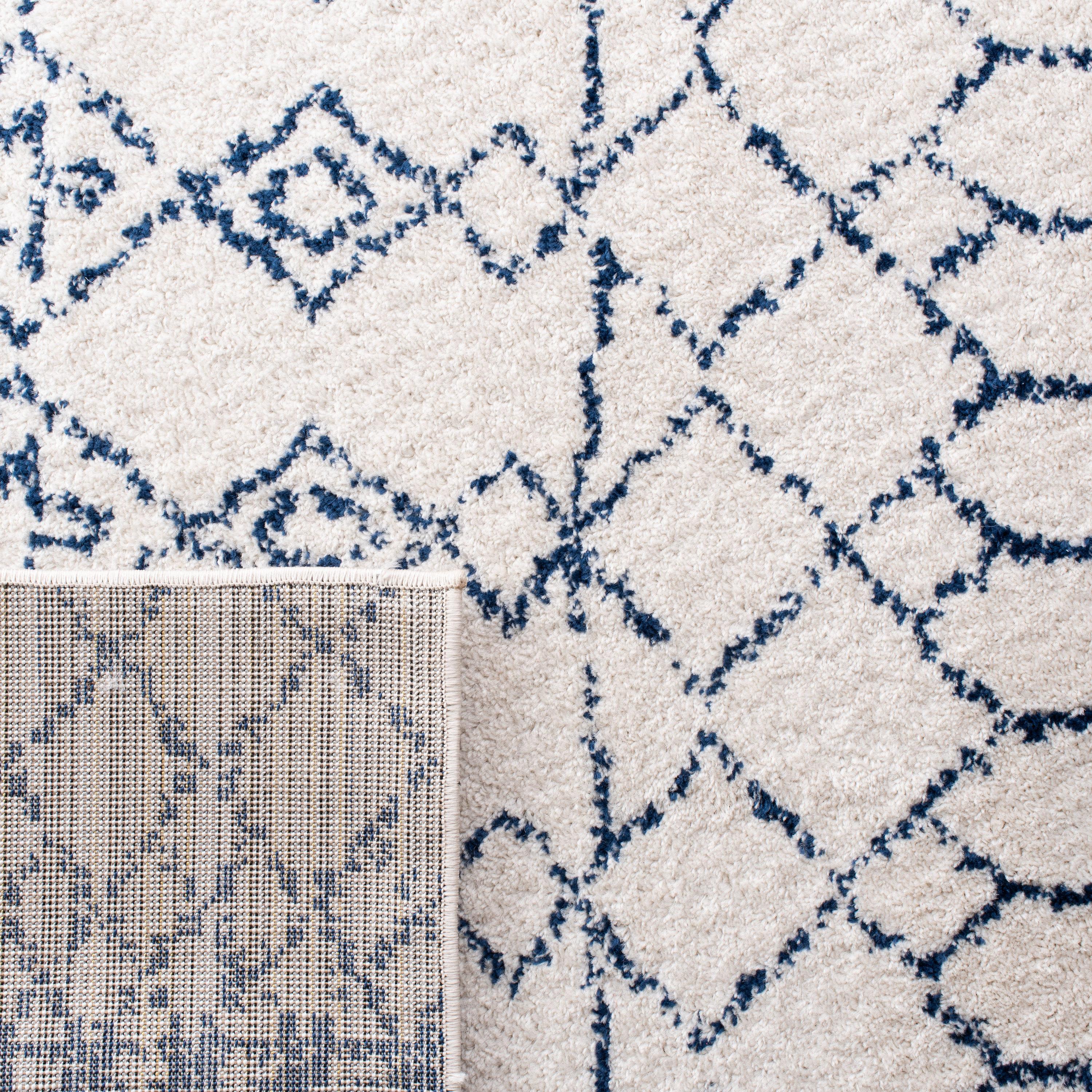 Tulum TUL229 Power Loomed Area Rug - Ivory/Navy - 6'x9' - Safavieh.