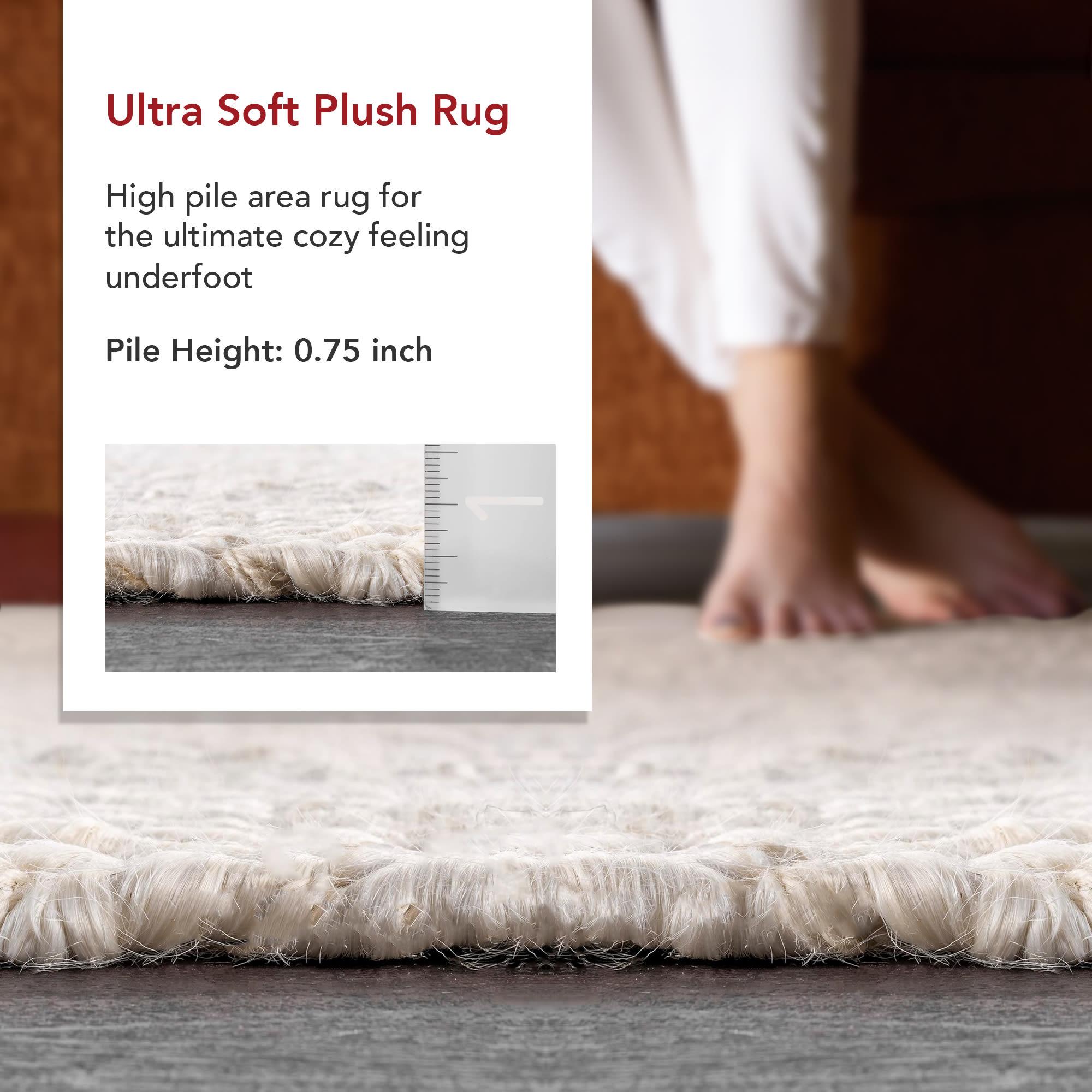 Nuloom Hailey Solid 4x6 Jute Indoor Area Rug for Dining Room Rug Neutral Rug Living Room Rug Kitchen, Off White