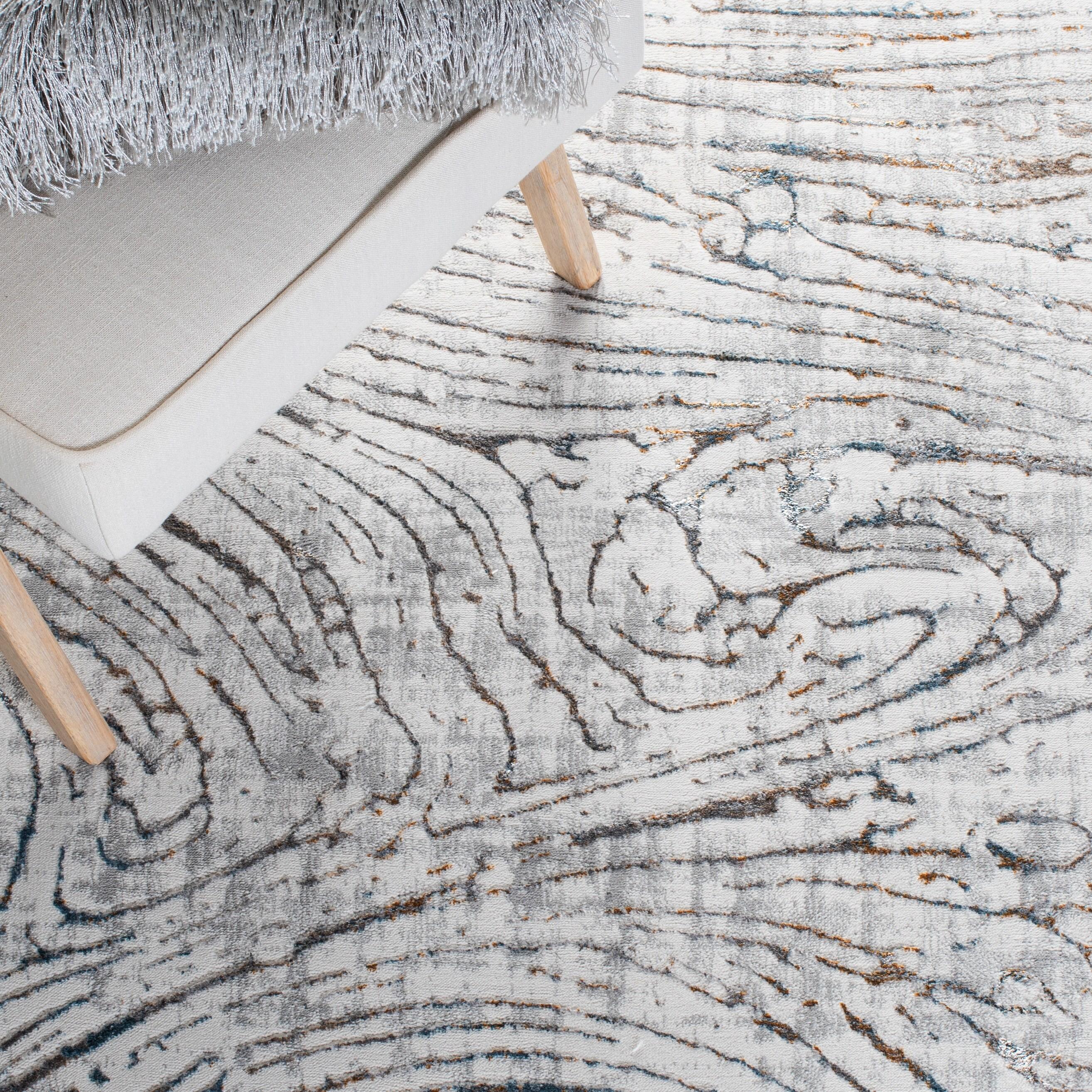 Sonoma SON355 Power Loomed Indoor Runner Rug - Ivory/Grey - 2'2"x9' - Safavieh