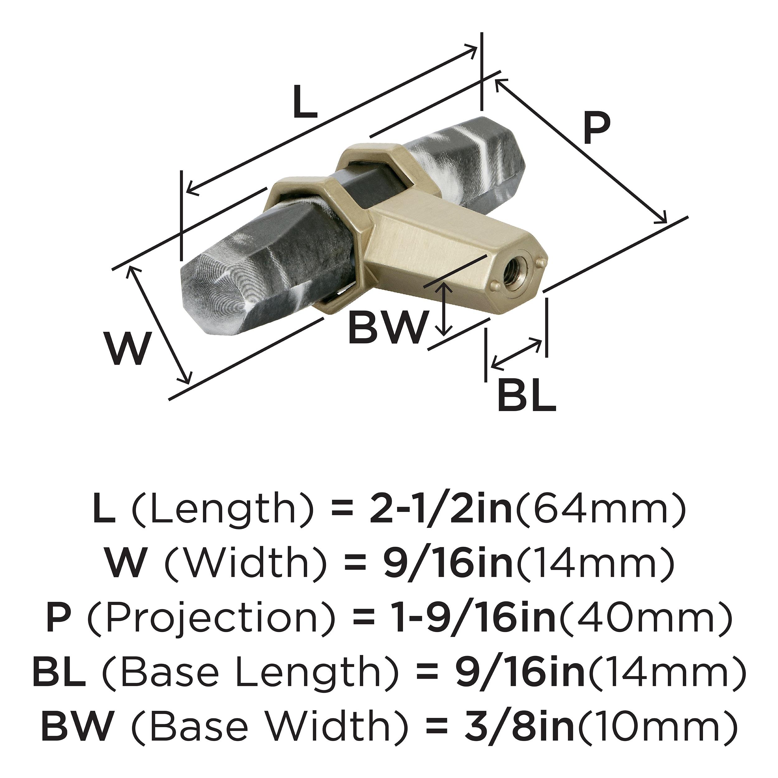 Carrione 1 9/16" Length Bar Knob