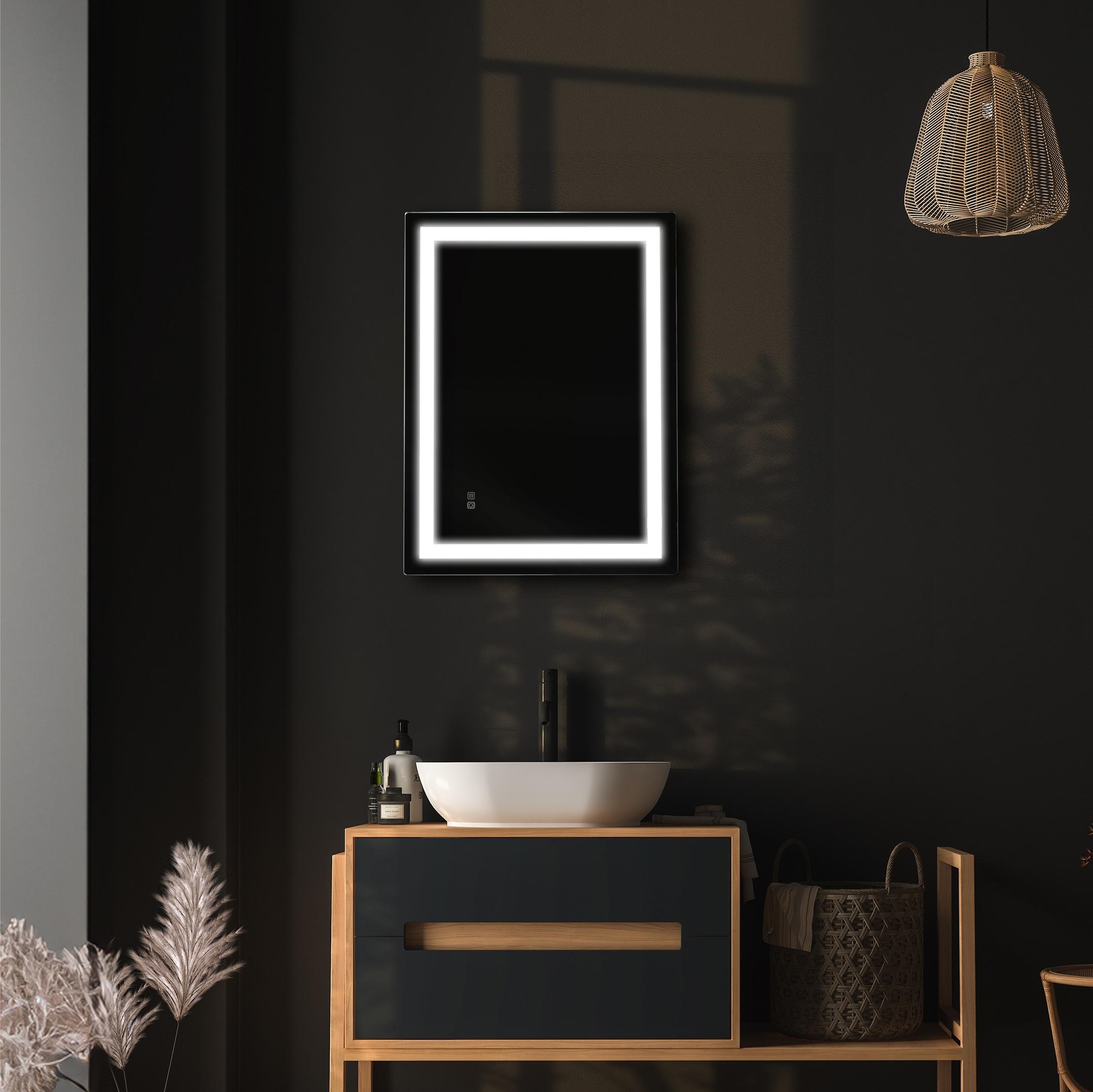 Dreamwerks Mariana 24" W x 32" H Rectangular LED Bathroom Mirror with Dimmer & Defogger