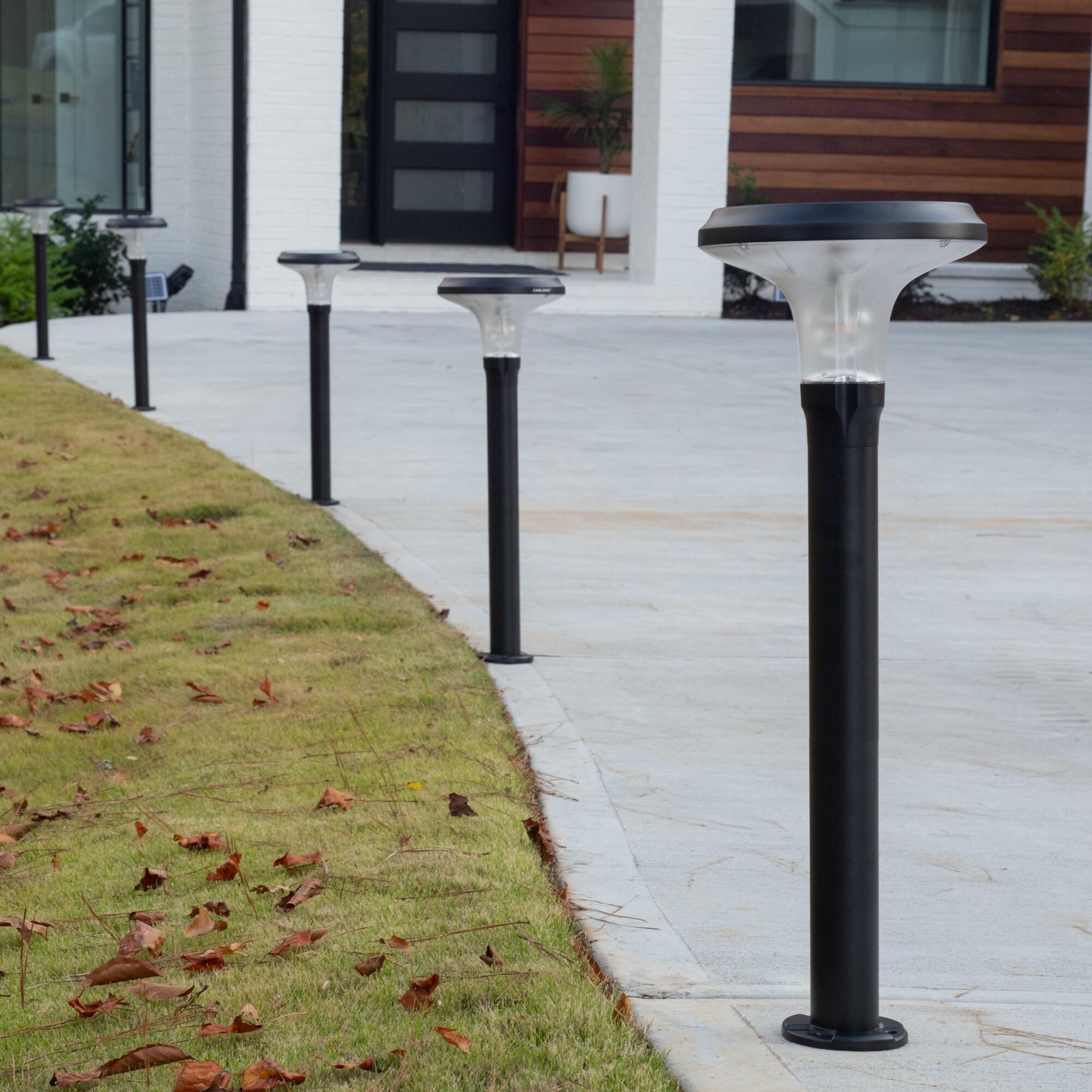 Vantage Solar Commercial Graded Black Warm White LED Pathway Bollard Light