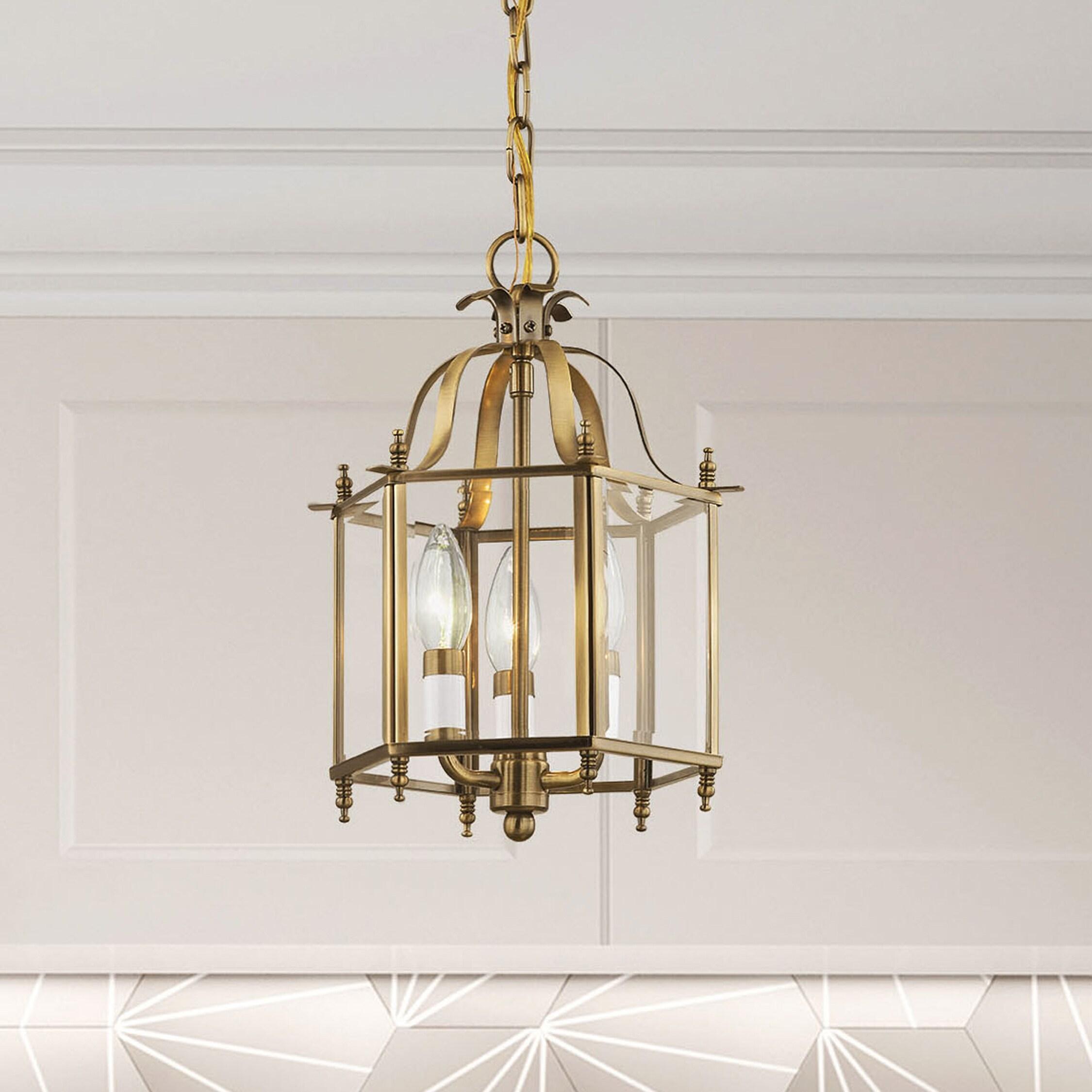 Livex Lighting Livingston 3 - Light Pendant in  Antique Brass