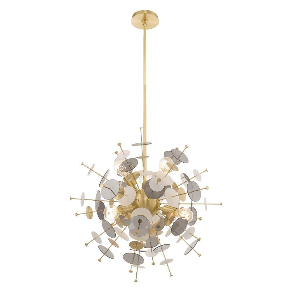 Livex Lighting Circulo 6 - Light Chandelier in  Satin Brass