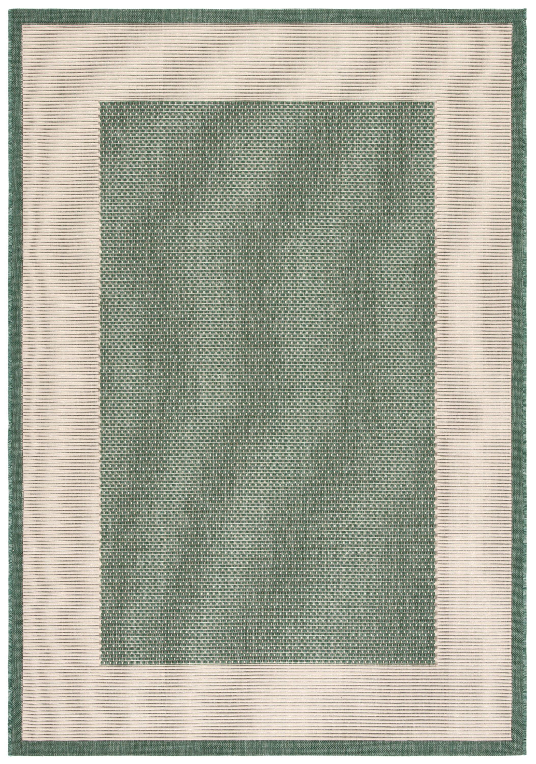 Courtyard CY7987 Power Loomed Indoor/Outdoor Accent Rug - Dark Green/Beige - 2'7"x5' - Safavieh.