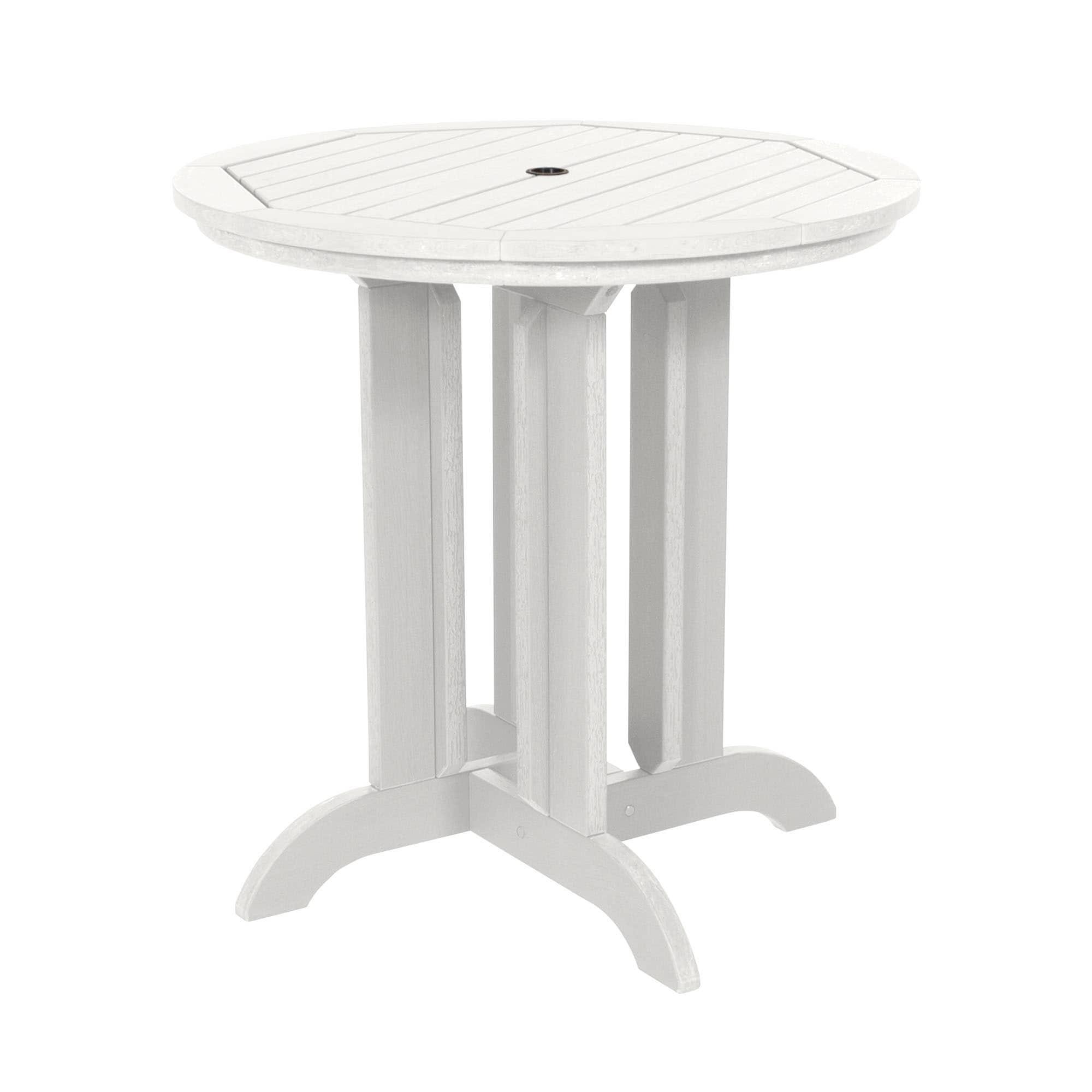 Havenside Home Hamilton 3-piece Outdoor Dining Set - 36" Round Table, Counter-height White