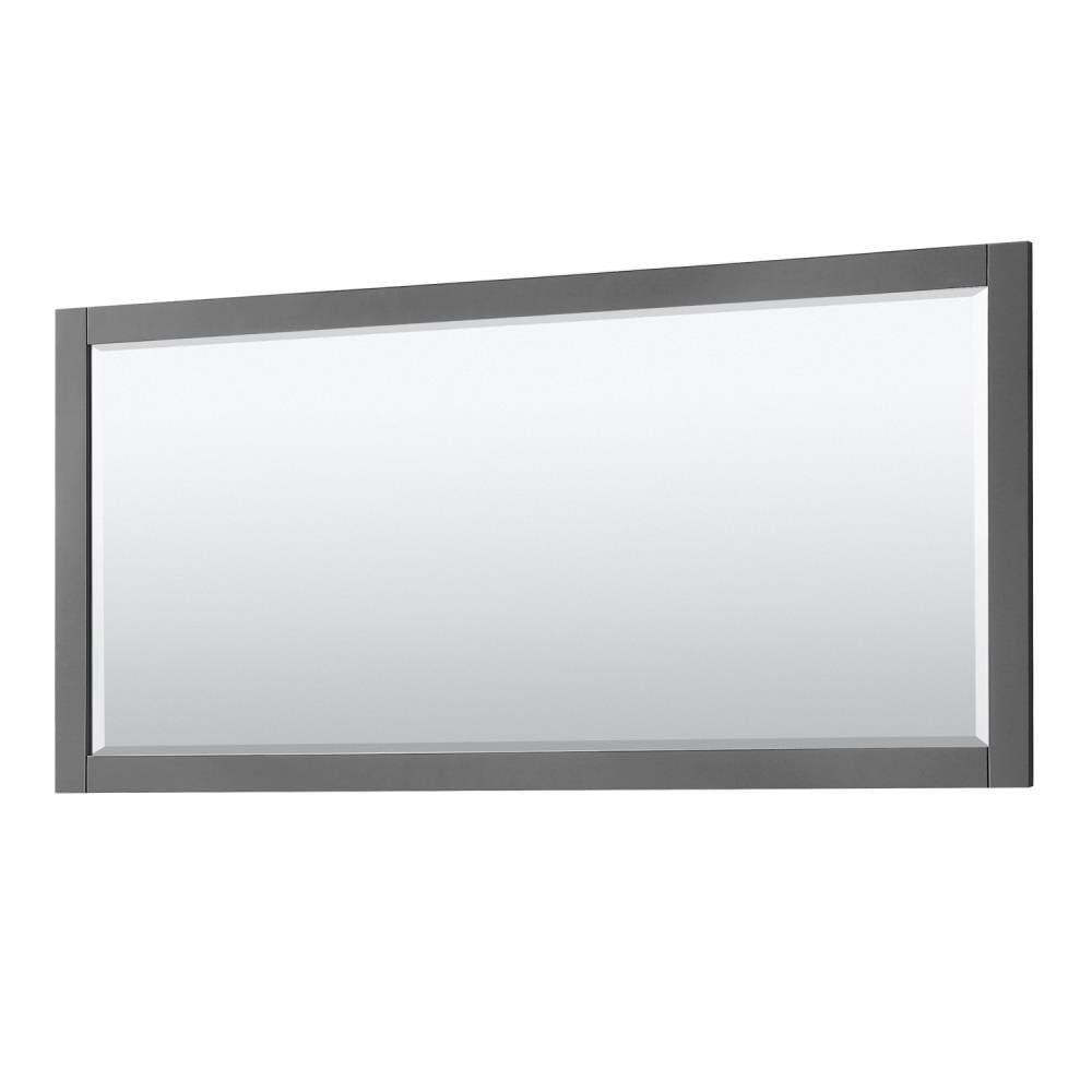 Wyndham Collection Avery 80" Oval Sinks Wood Double Bathroom Vanity in Dark Gray