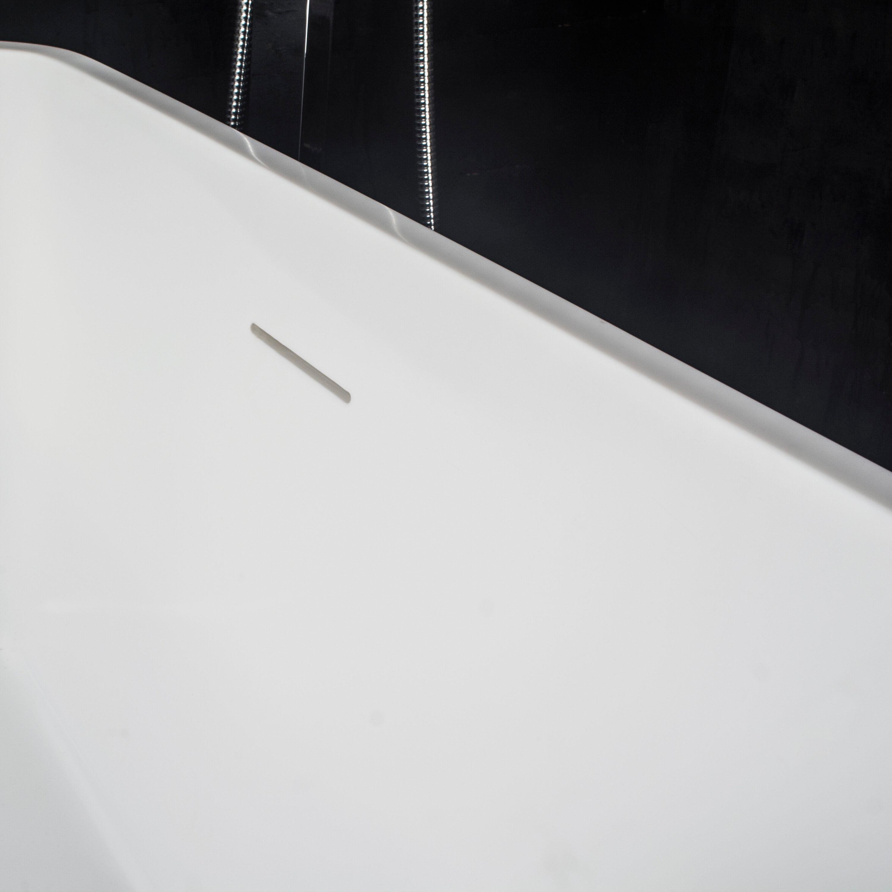 59'' x 30'' Freestanding Soaking Solid Surface Bathtub
