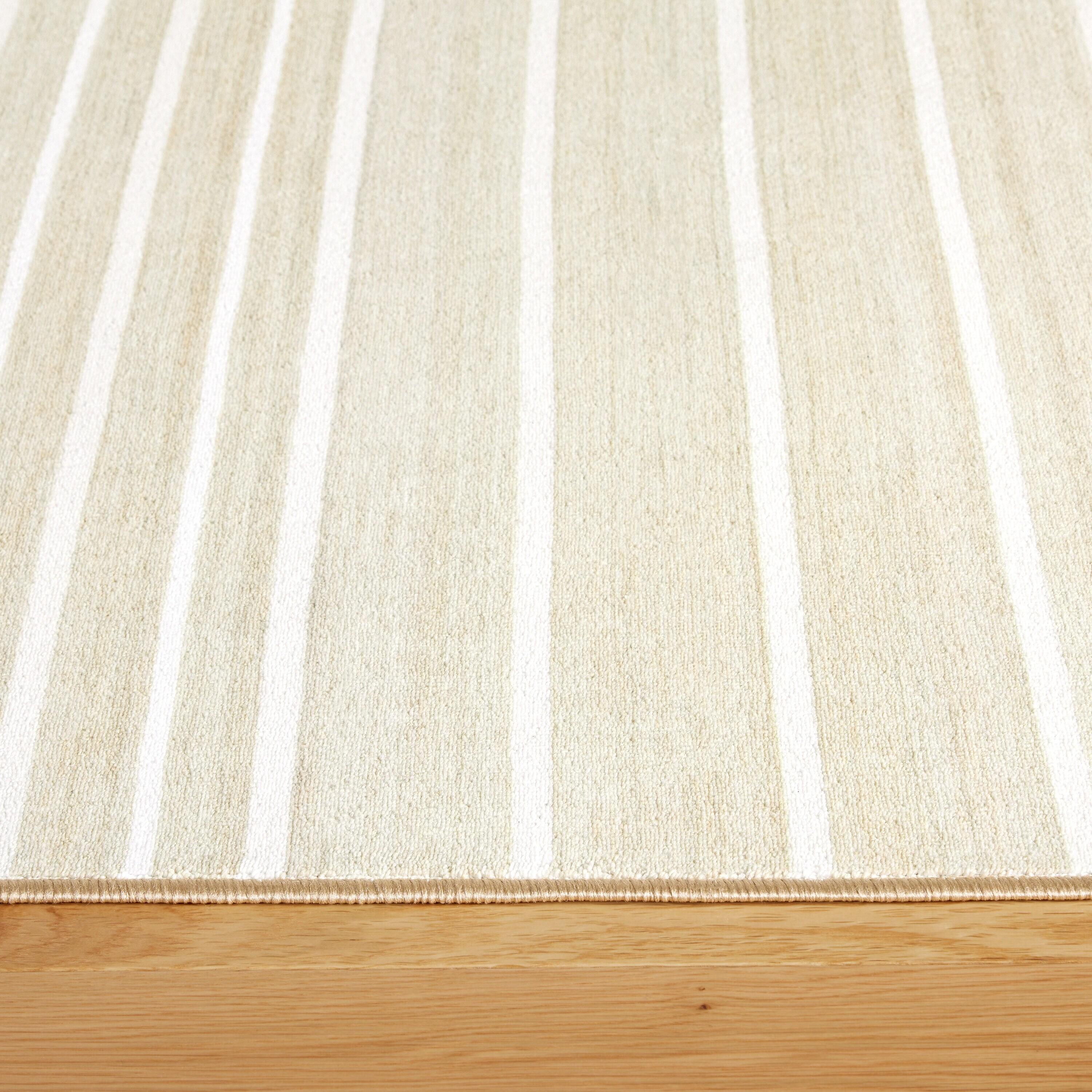 Town & Country Basic Layne Everwash Non-Slip Backing Area Rug Cream/Beige