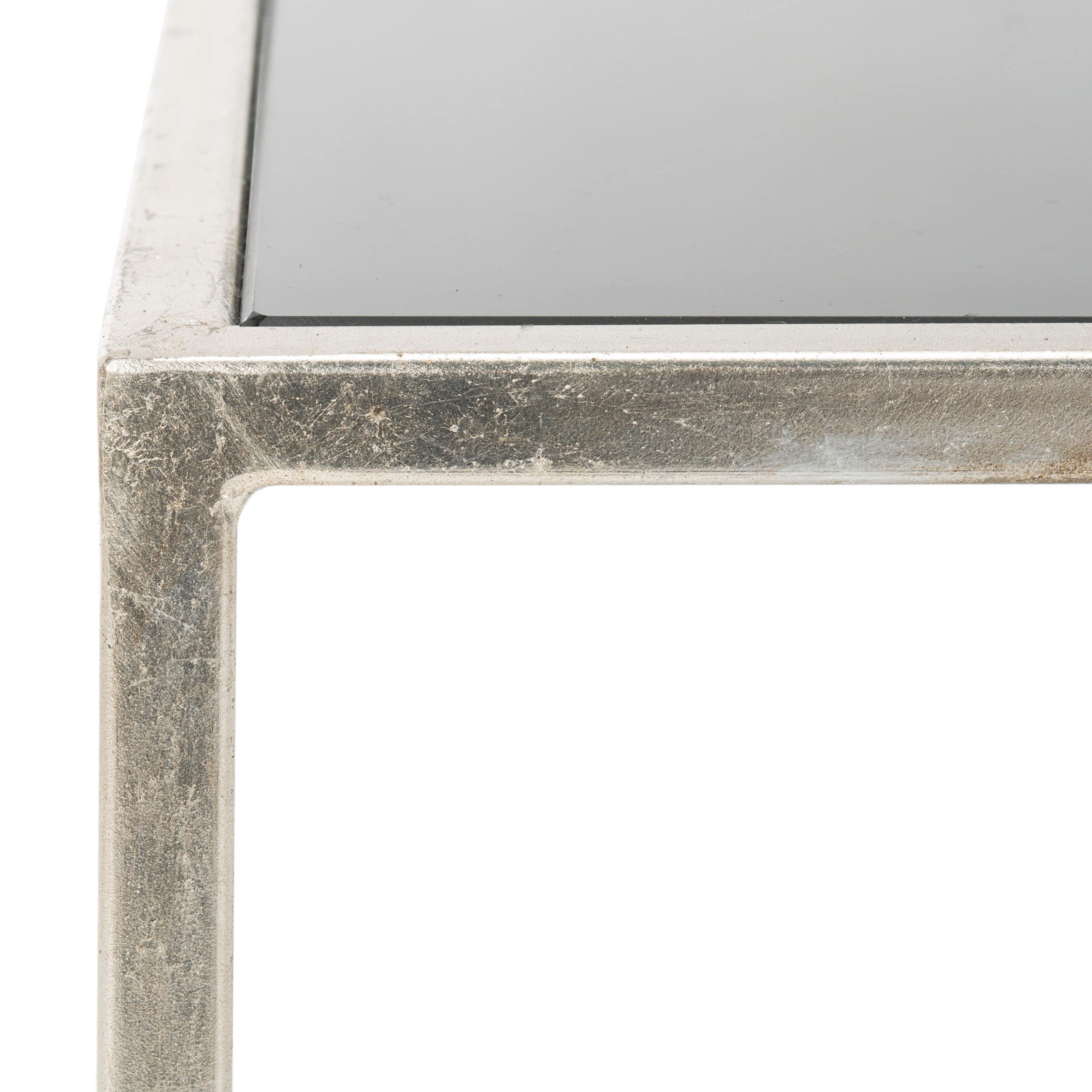 Kiley Accent Table - Silver/Black Glass - Safavieh.