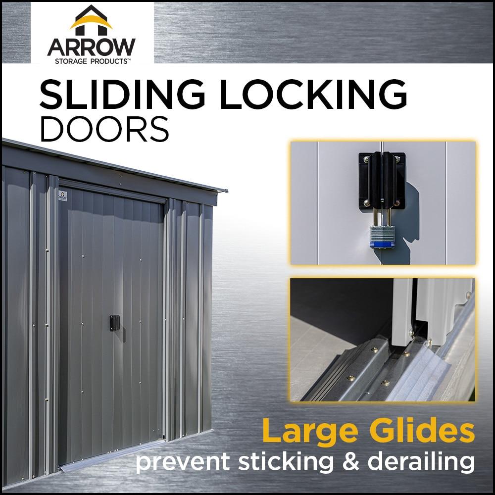 Arrow 6 ft. W x 5 ft. D Galvanized Steel Storage Shed