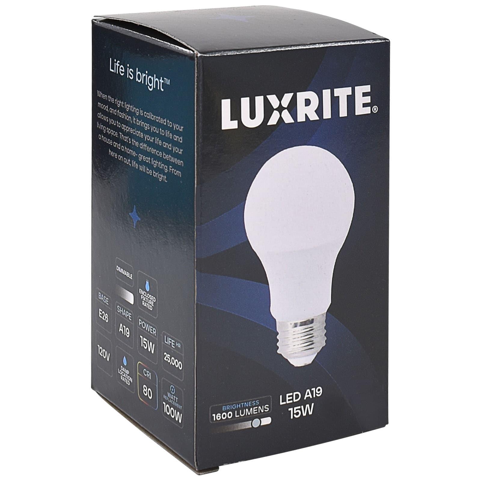 15 Watt (100 Watt Equivalent), A19 LED, Dimmable Light Bulb, E26/Medium (Standard) Base