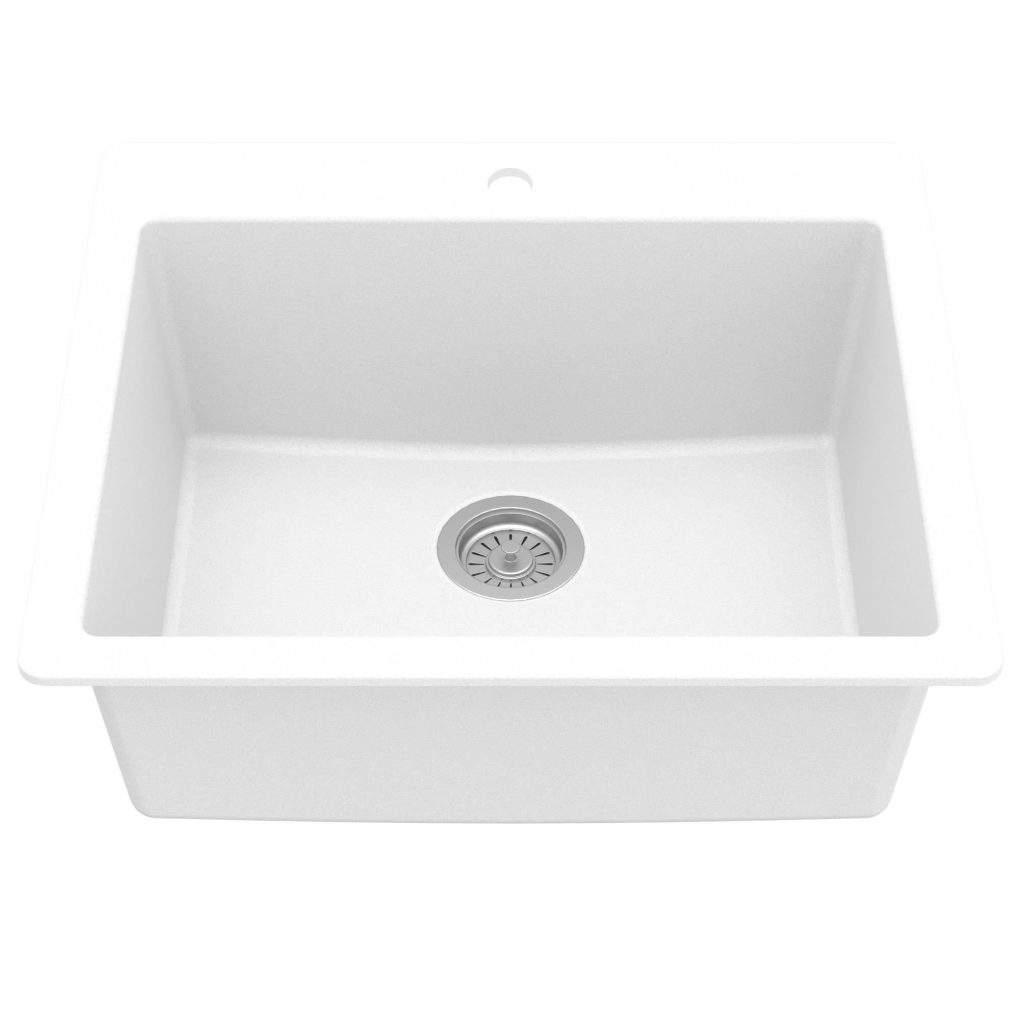 Karran Quartz 25'' X 22'' Single Bowl Drop-in Kitchen Sink