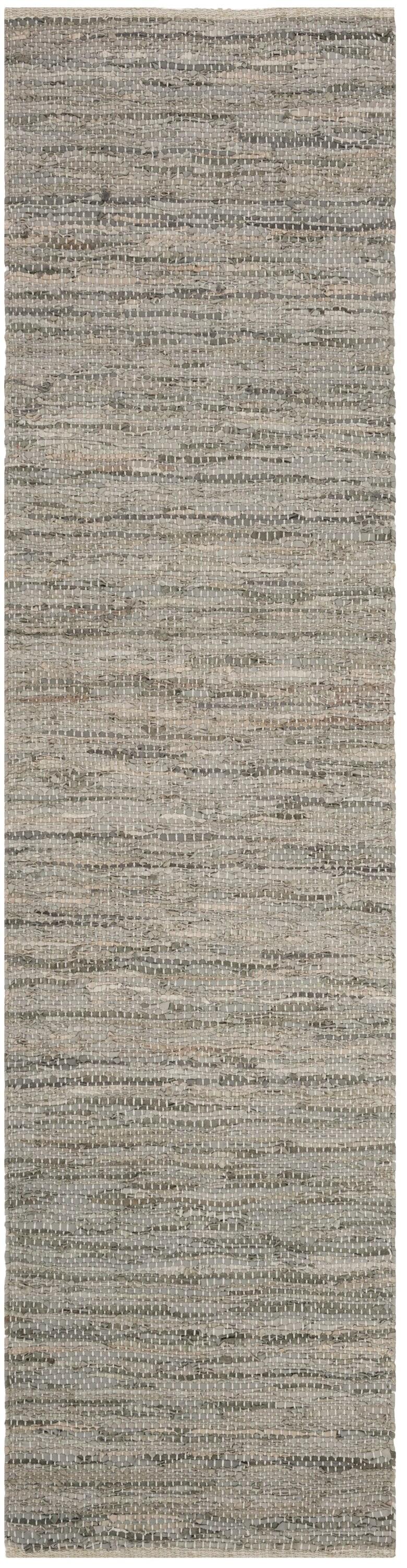 Vintage Leather VTL105 Hand Woven Indoor Runner Rug - Grey - 2'3"x6' - Safavieh.