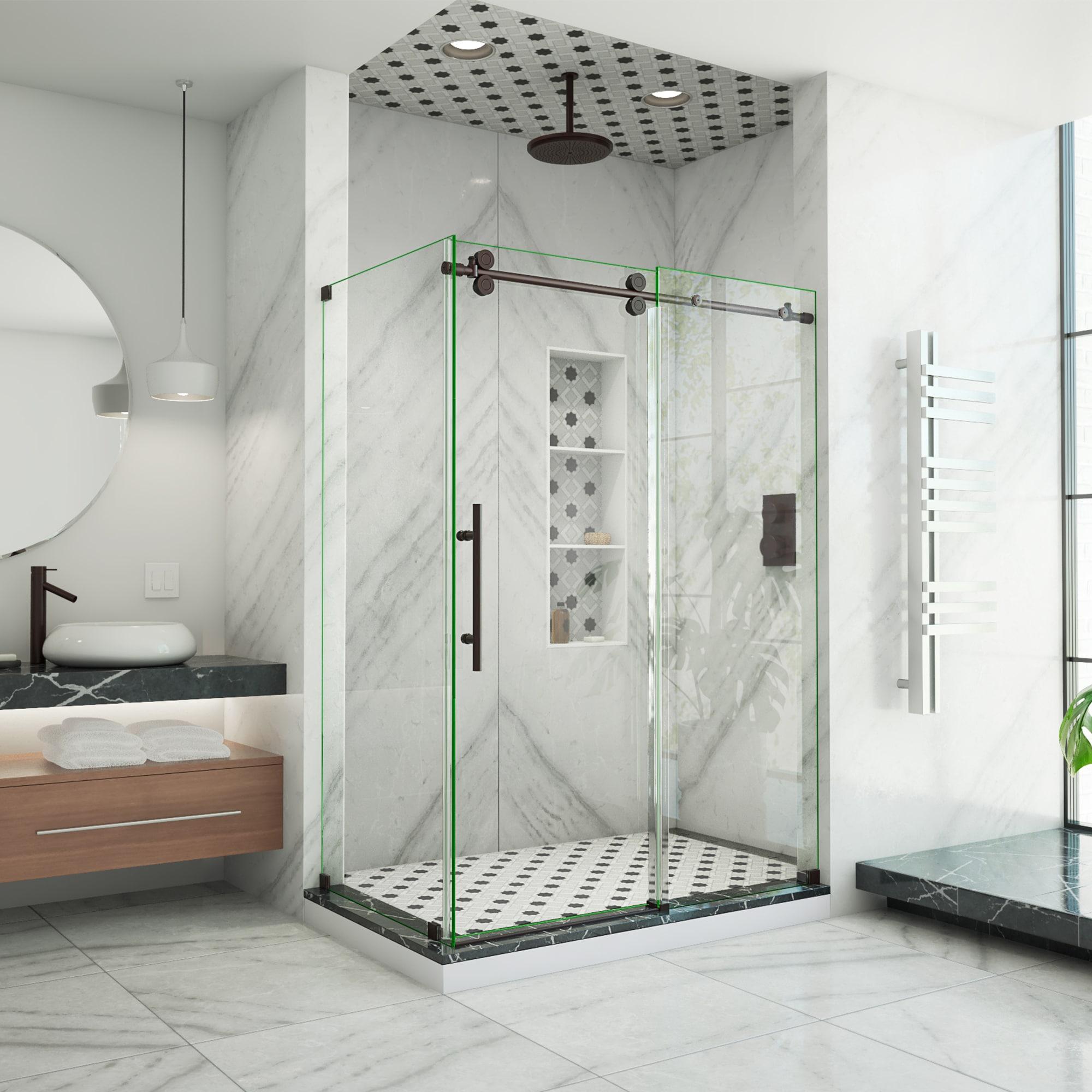 DreamLine Enigma-XO 34 1/2 in. D x 50-54 in. W x 76 in. H Frameless Shower Enclosure
