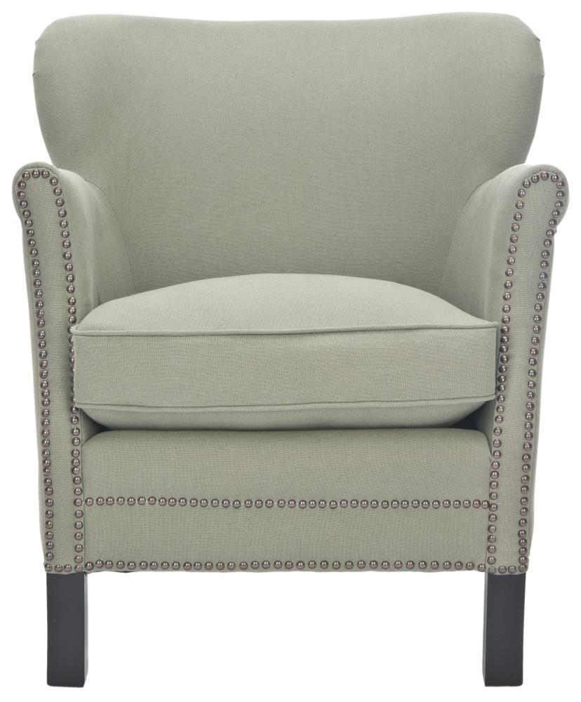 SAFAVIEH Jenny Arm Chair With Silver Nail Head Royal Blue
