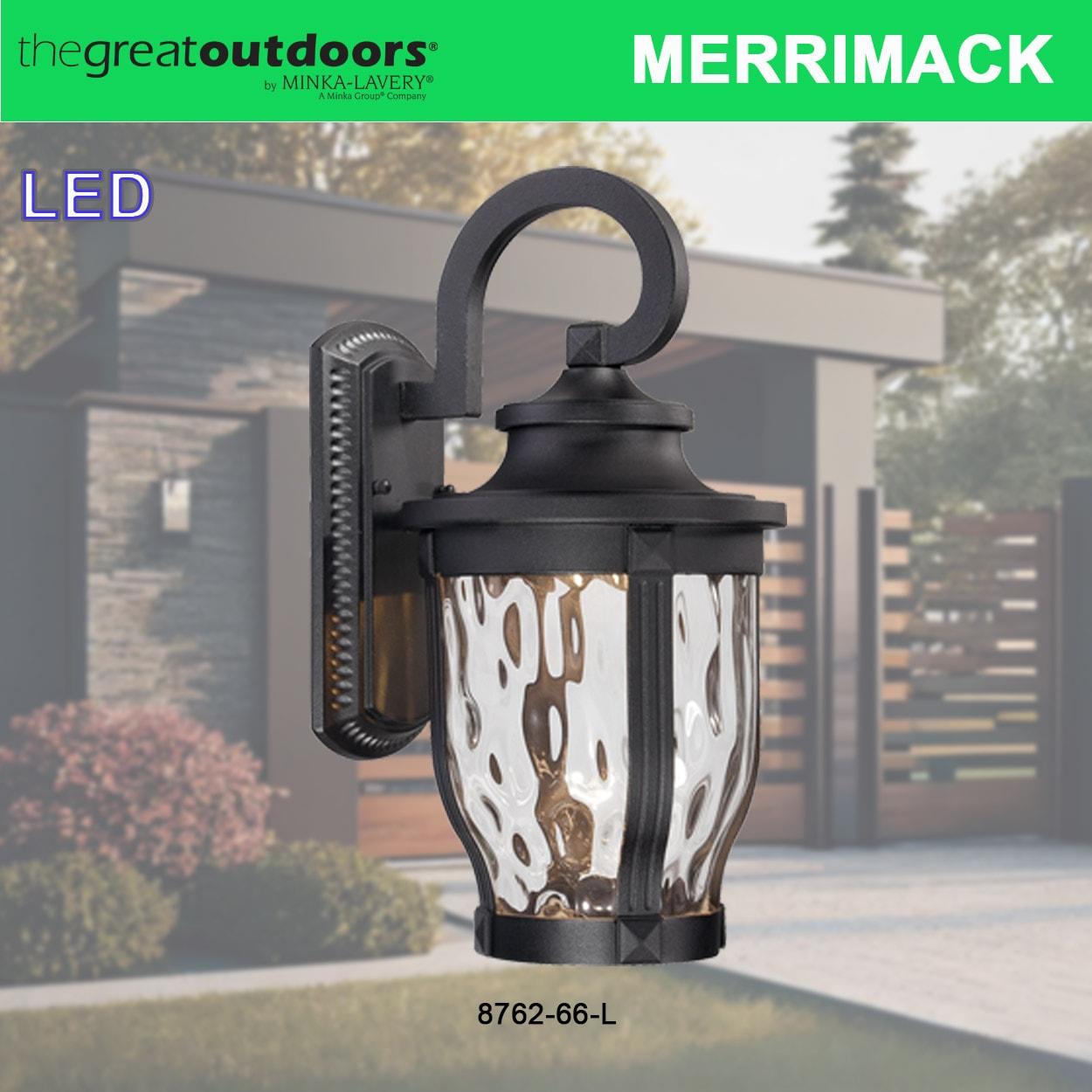 Minka Lavery Merrimack 16 1/4" High Black LED Outdoor Wall Light