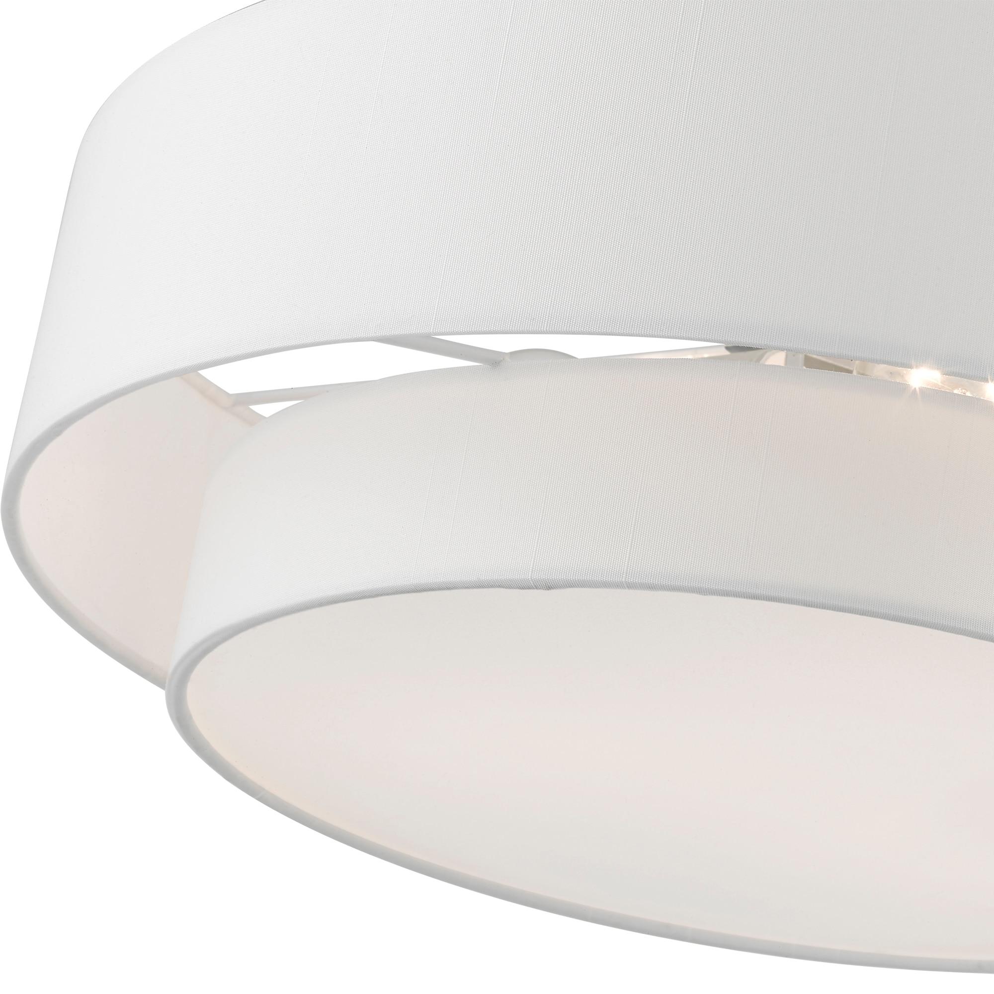 Livex Lighting Meridian 3 - Light Semi-Flush Mount in  Brushed Nickel