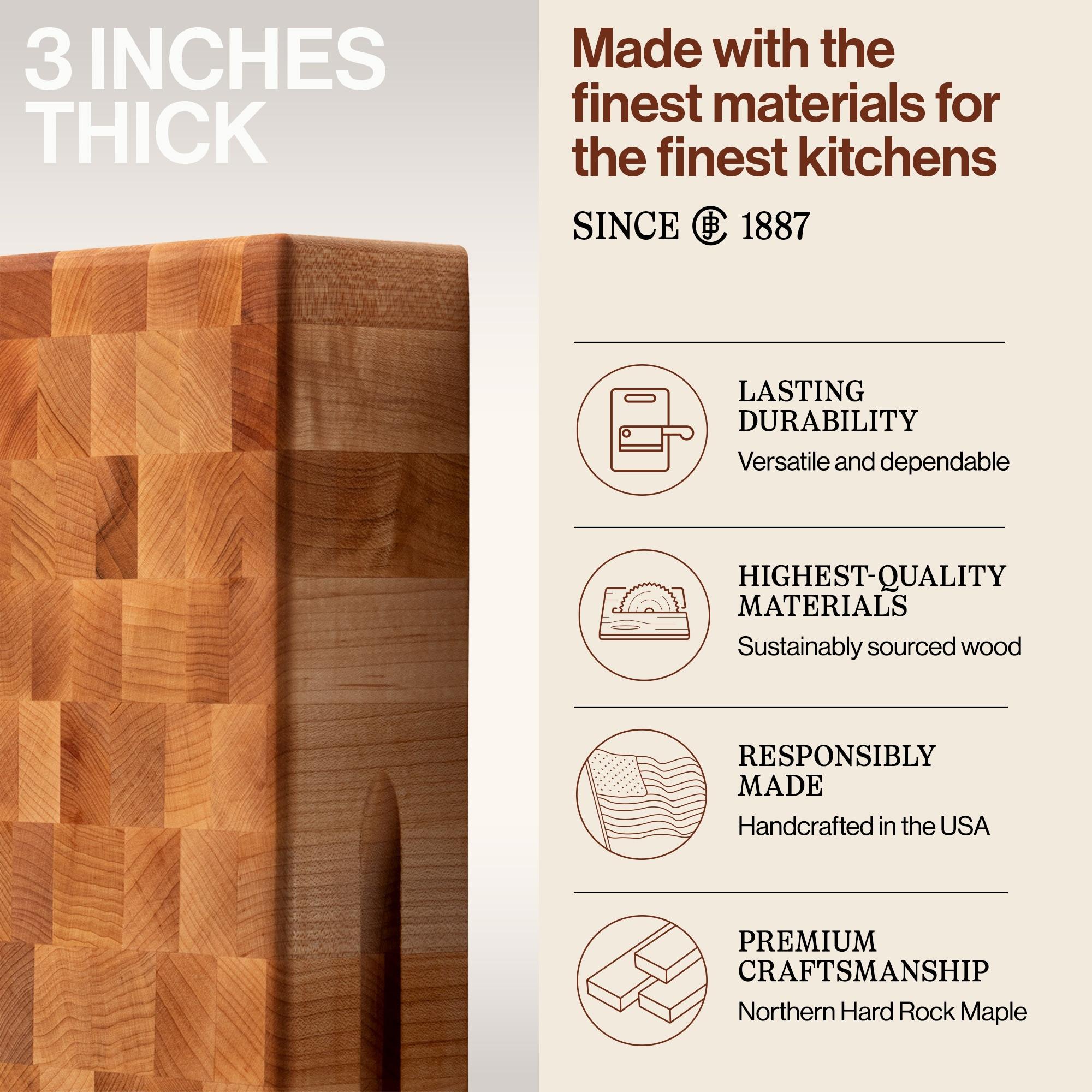 John Boos John Boos Chinese Cutting Board 3" End Grain Reversible