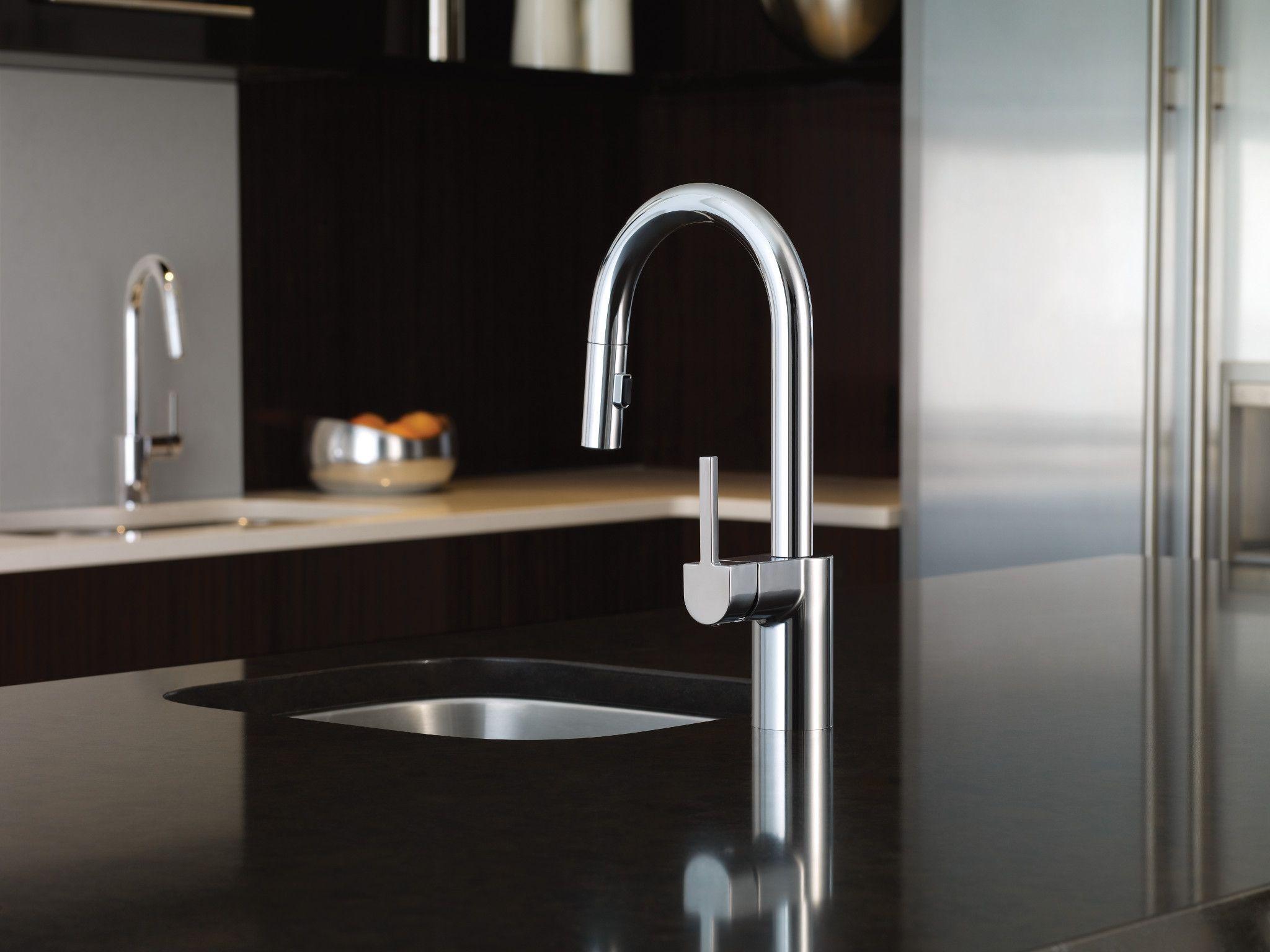 Moen Align One Handle Modern Kitchen Pulldown Faucet with Reflex and Power Clean Technology