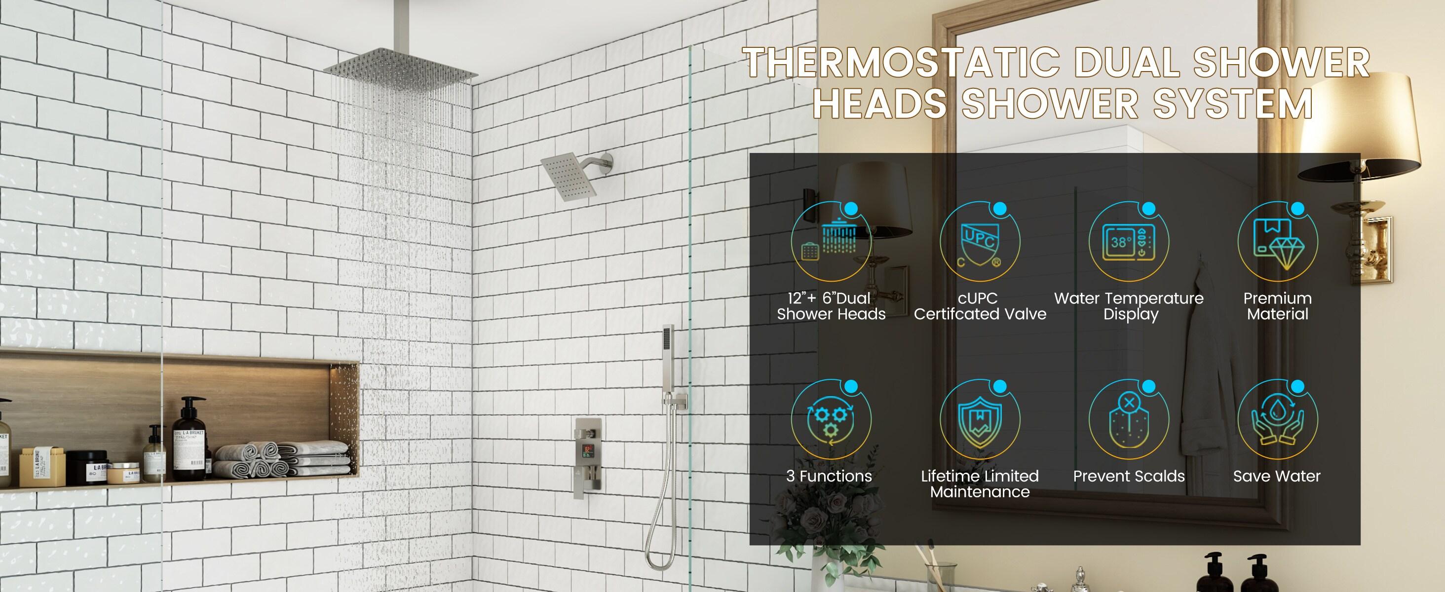 CASAINC All-In-One Kit with Rough in-Valve CS3602-12BG