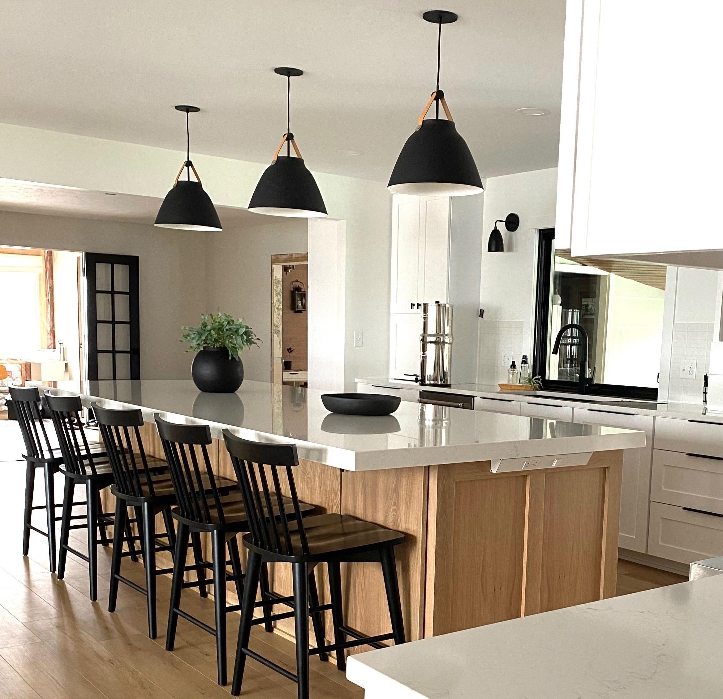 Maxim Lighting Nordic 1 - Light Pendant in  Tan Leather/Black