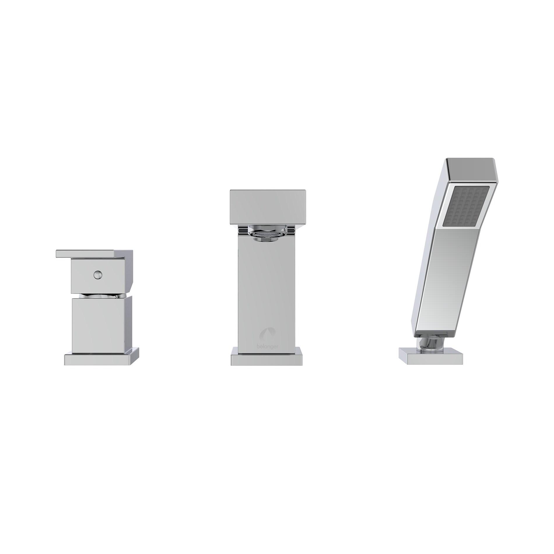 Quadrato Deck Tub Filler with Diverter