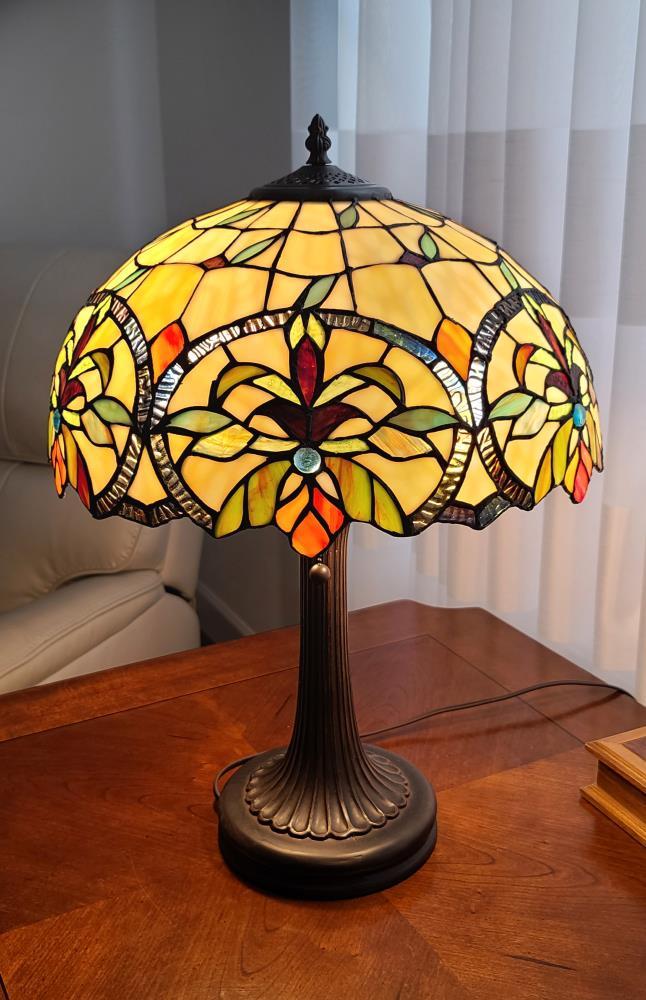 Amora Lighting Tiffany Style Multi-Color Table Lamp 23" Tall