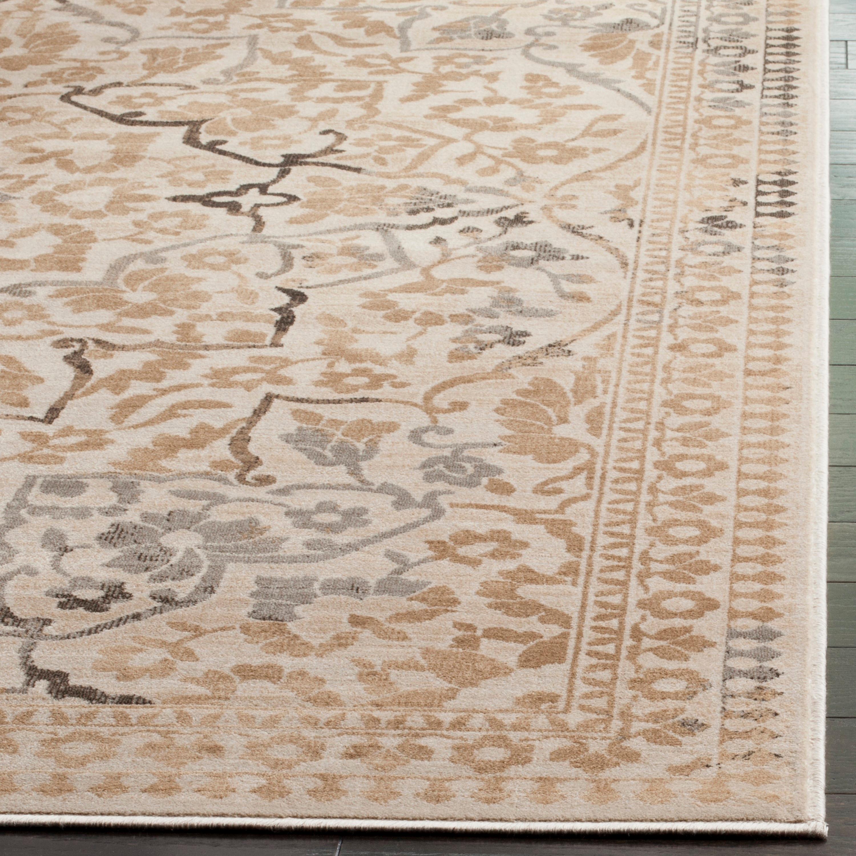Vintage VTG175 Power Loomed Indoor Skid-Resistant Accent Rug - Creme - 3'3"x5'7" - Safavieh