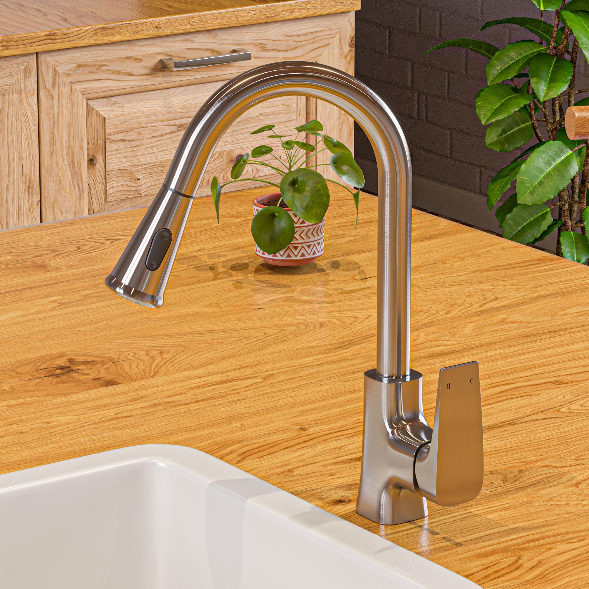 Alfi Brand Pull Down Kitchen Faucet