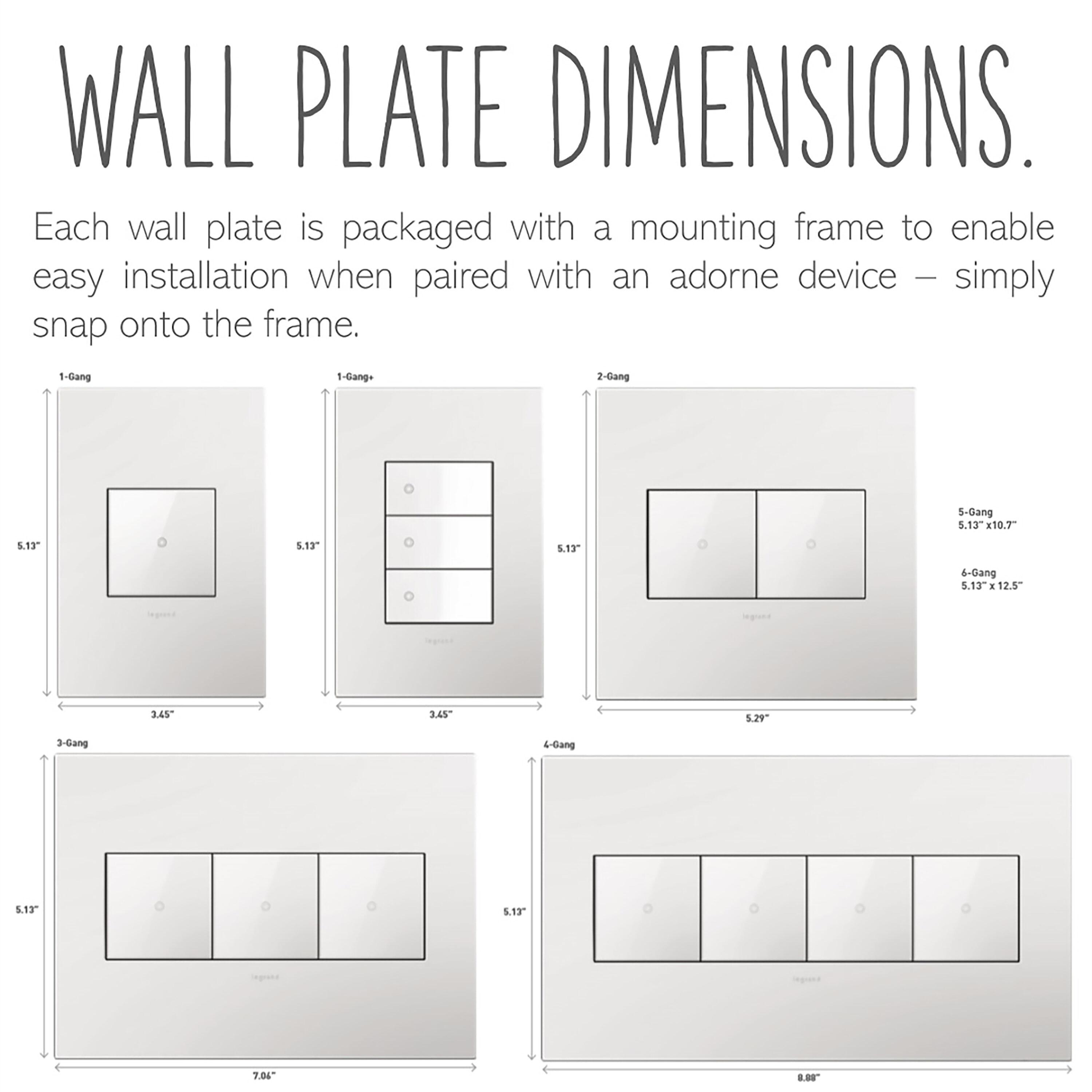 Black Ink 3-Gang Screwless Wall Plate