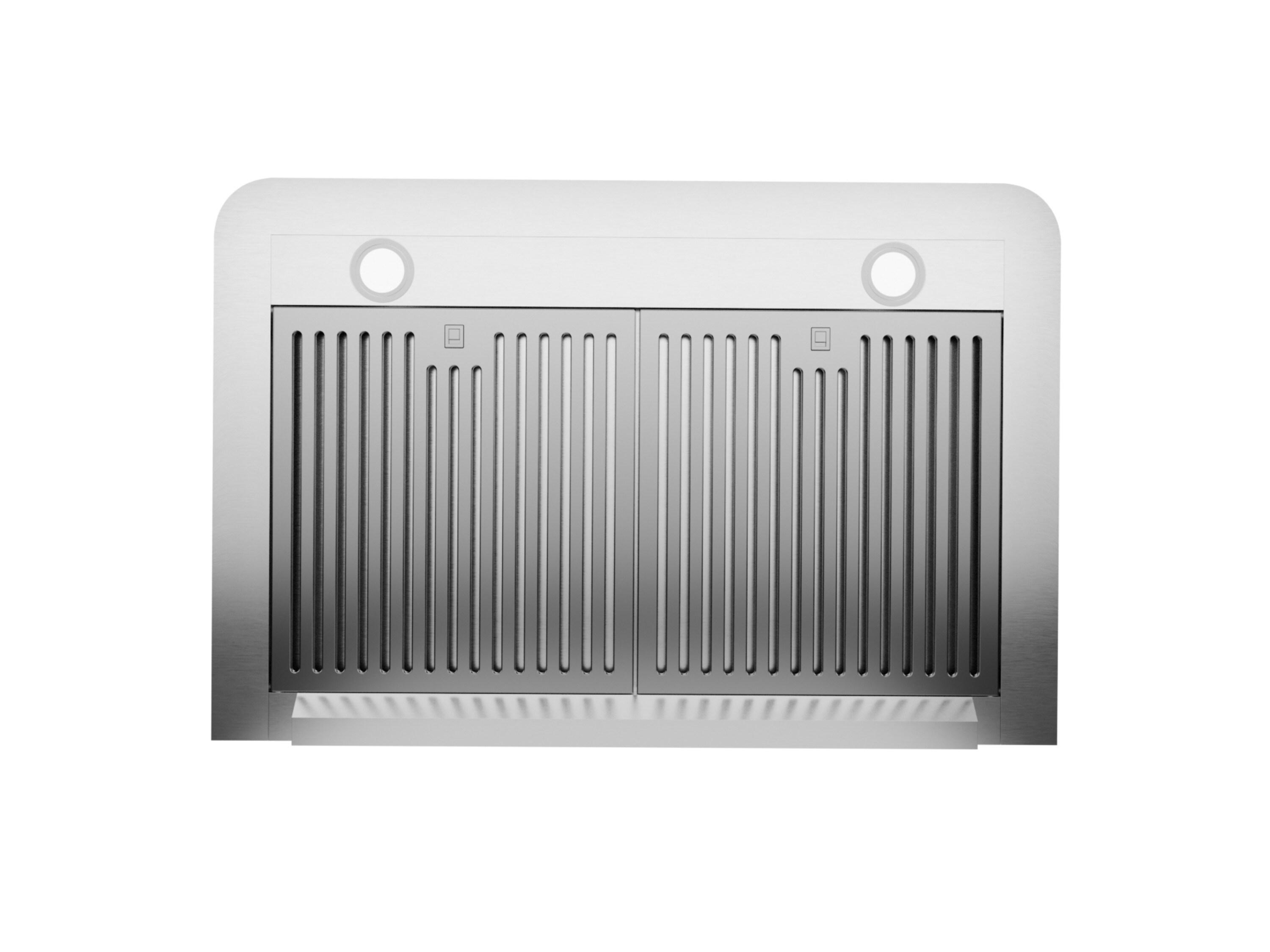 30" Stainless Steel Under Cabinet Range Hood With Washable Baffle Filter And LED Lights For Ducted Kitchen Over Stove Vent