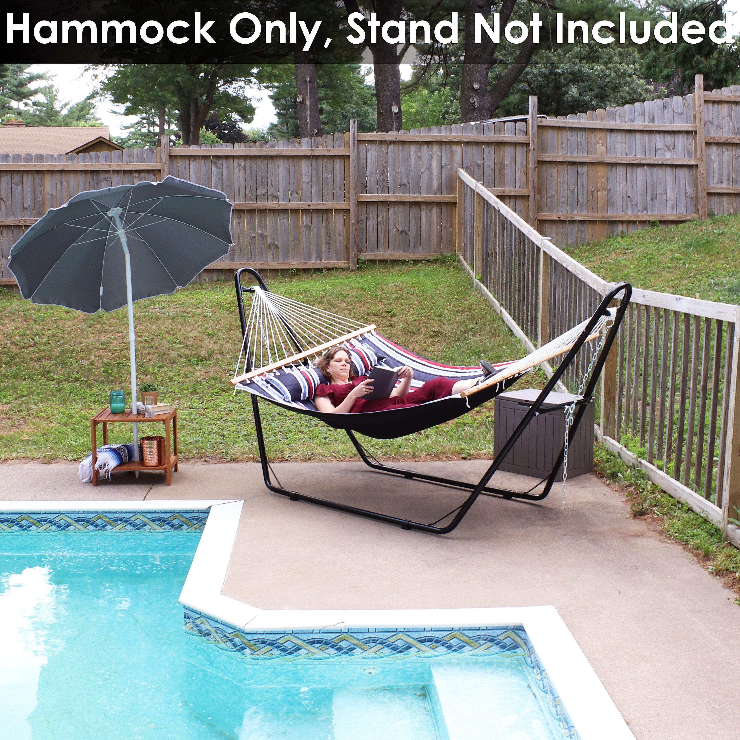 2-Person Quilted Polyester Spreader Bar Hammock