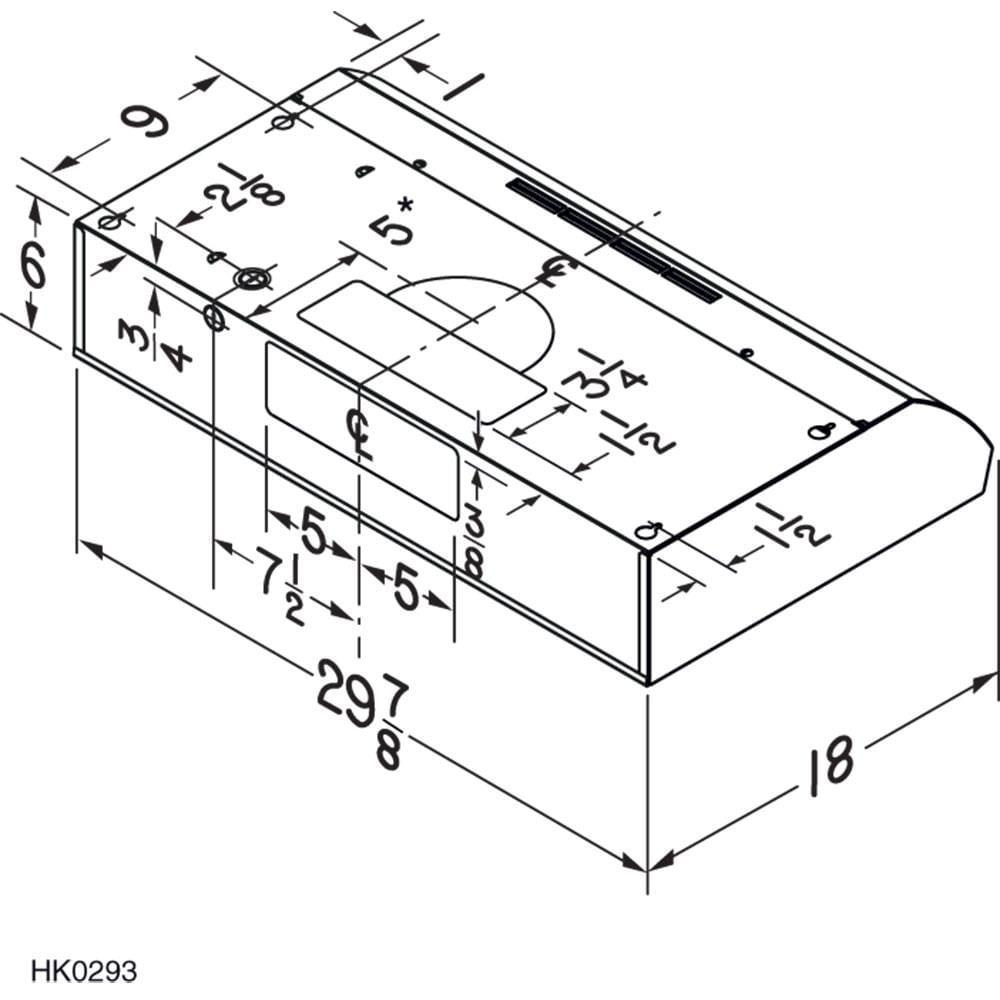 Broan BXT130 30 in Under Cabinet Range Hood