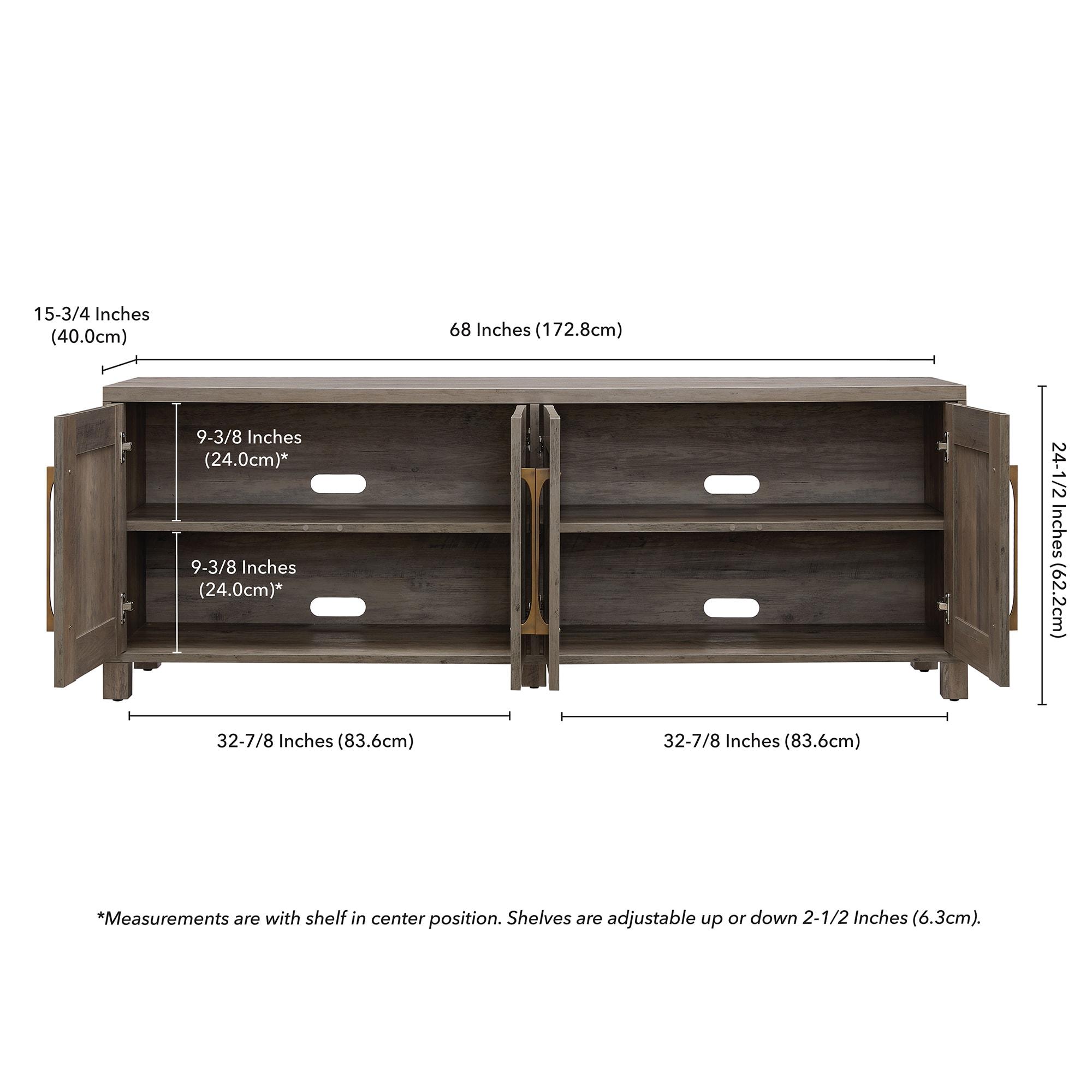 Evelyn&Zoe Chabot Rectangular TV Stand for TV's up to 75", Gray Oak