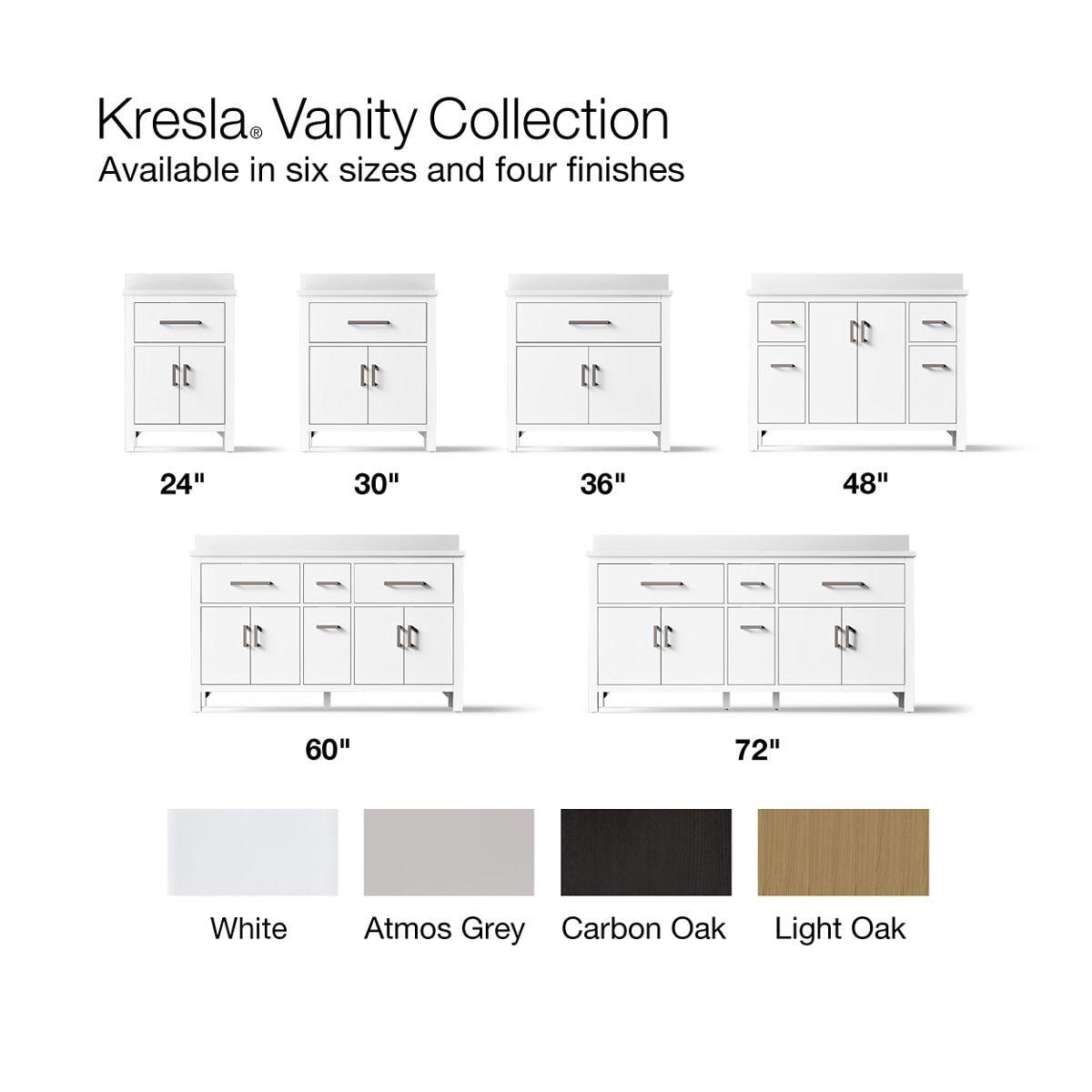 Kresla 60 In. Bathroom Vanity Cabinet With Sinks And Quartz Top