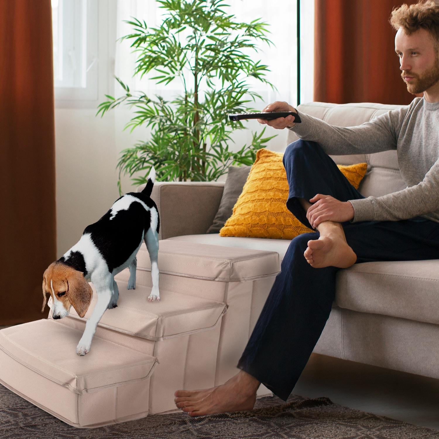 Wava Padded 3 Step Pet Storage Foldable Steps