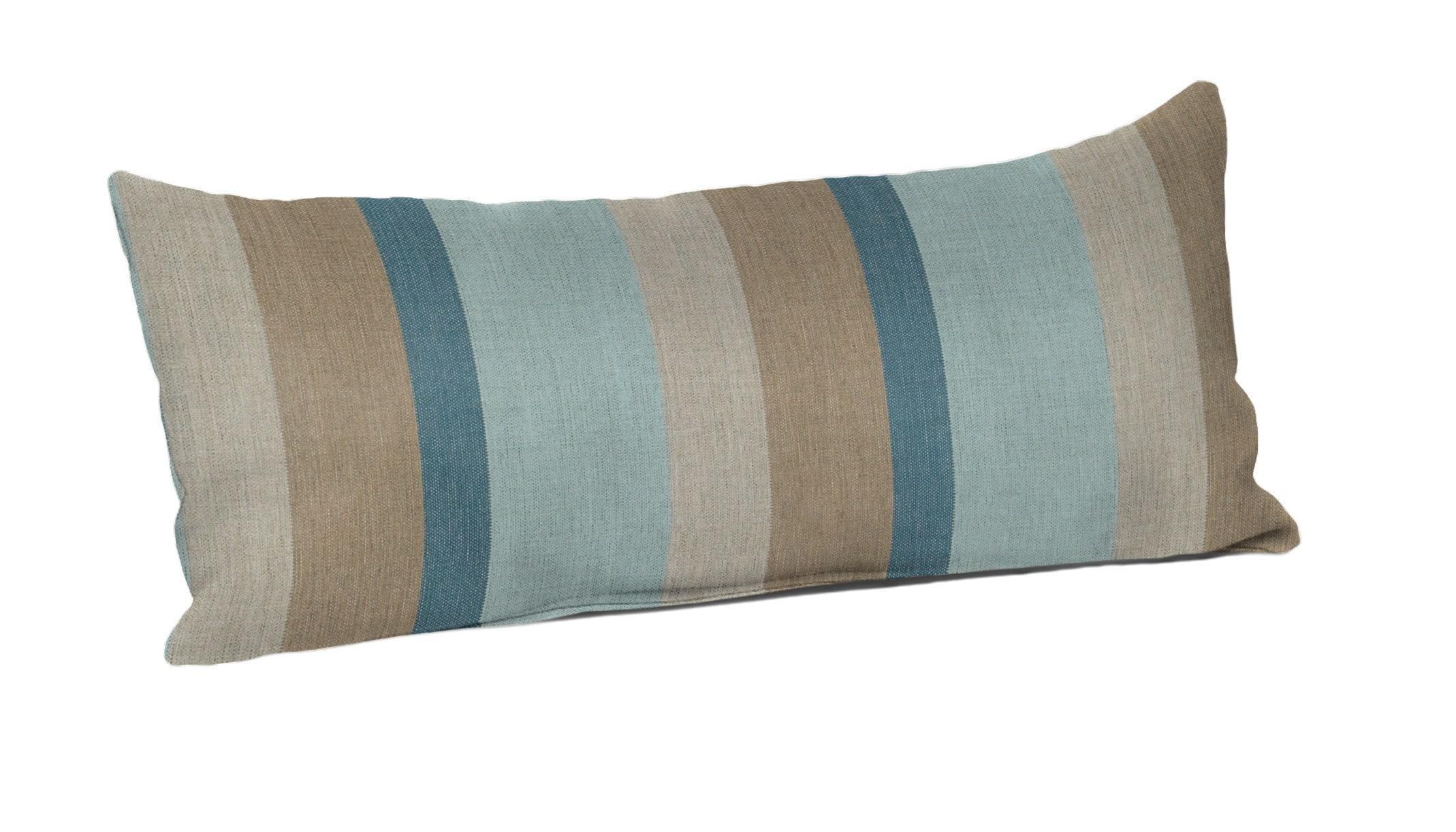 Striped Sunbrella® Indoor/Outdoor Reversible Throw Pillow