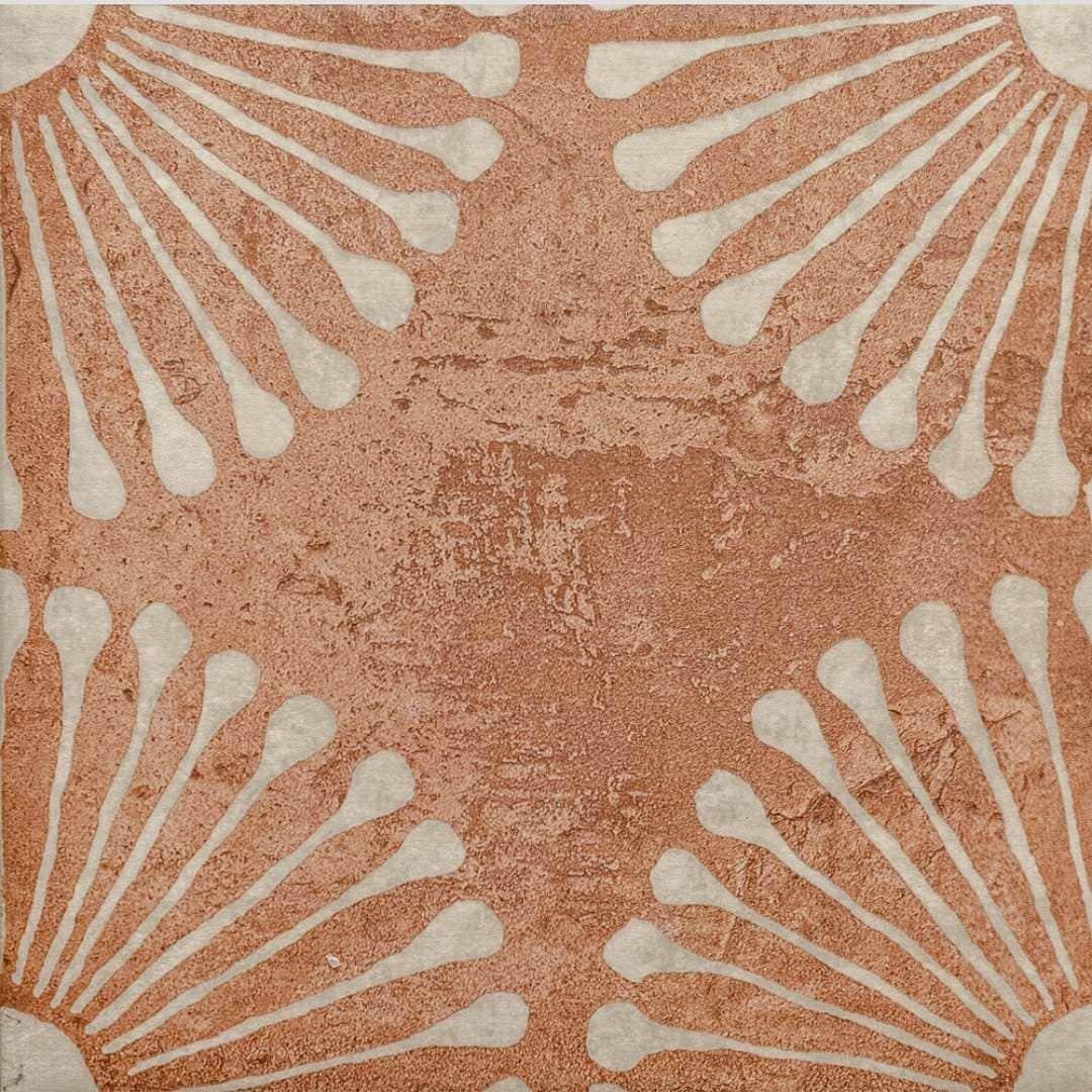 The Tile Life Amanecer 8" x 8" Satin Porcelain Patterned Floor & Wall Tile