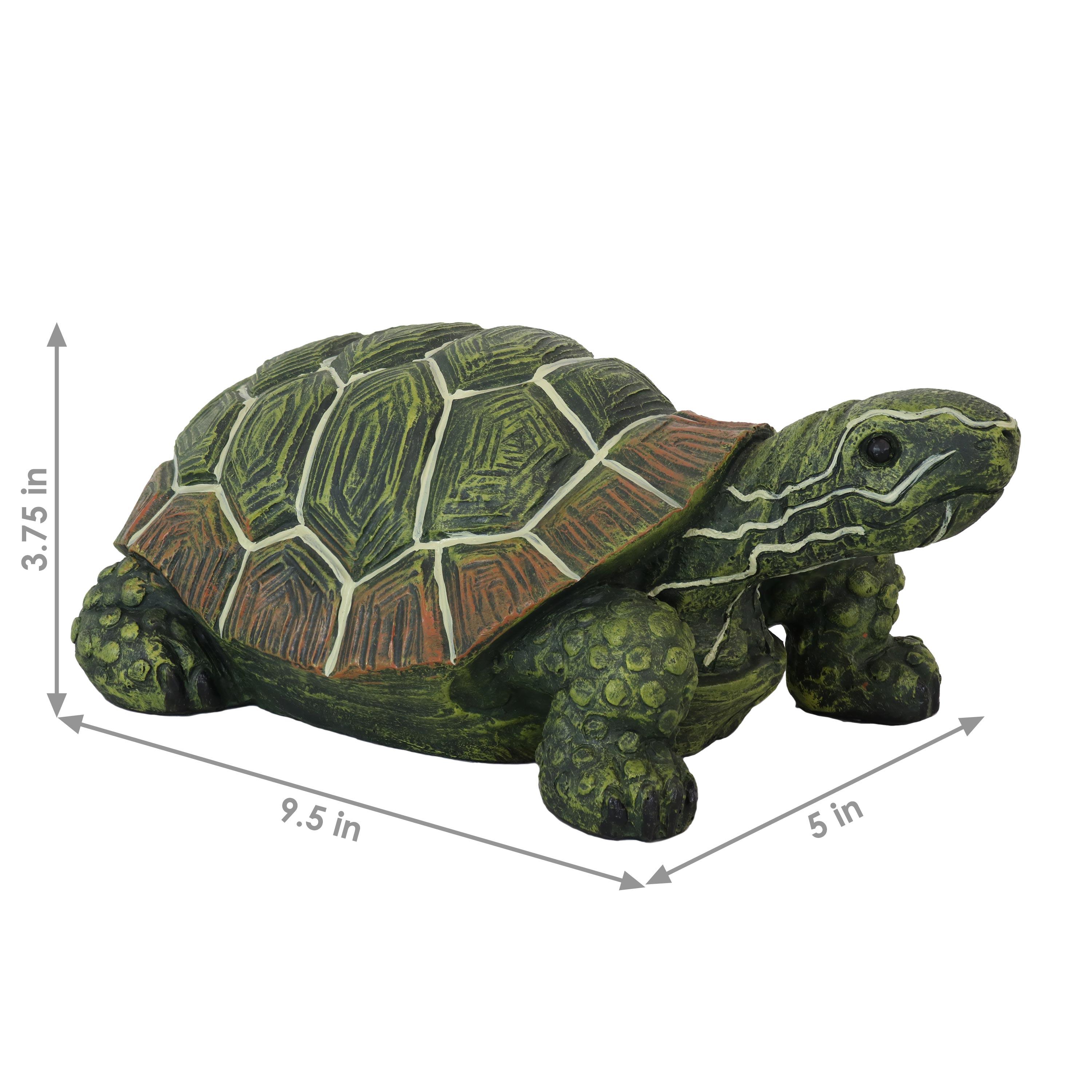 Sunnydaze Indoor/Outdoor Lifelike Terrance the Tortoise Patio Garden Yard Entryway Decorative Statue - 9" - 1 Statue