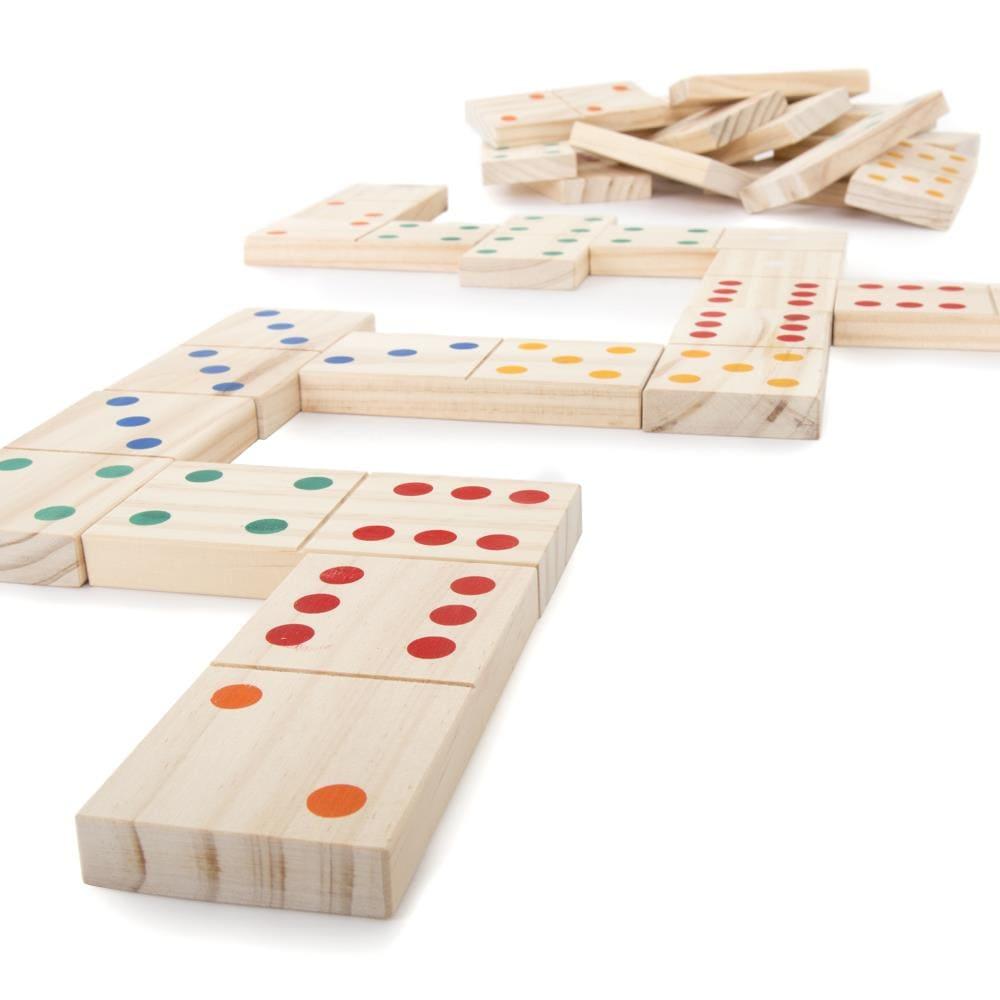 Toy Time Giant Wooden Dominoes Set – 28 Pieces